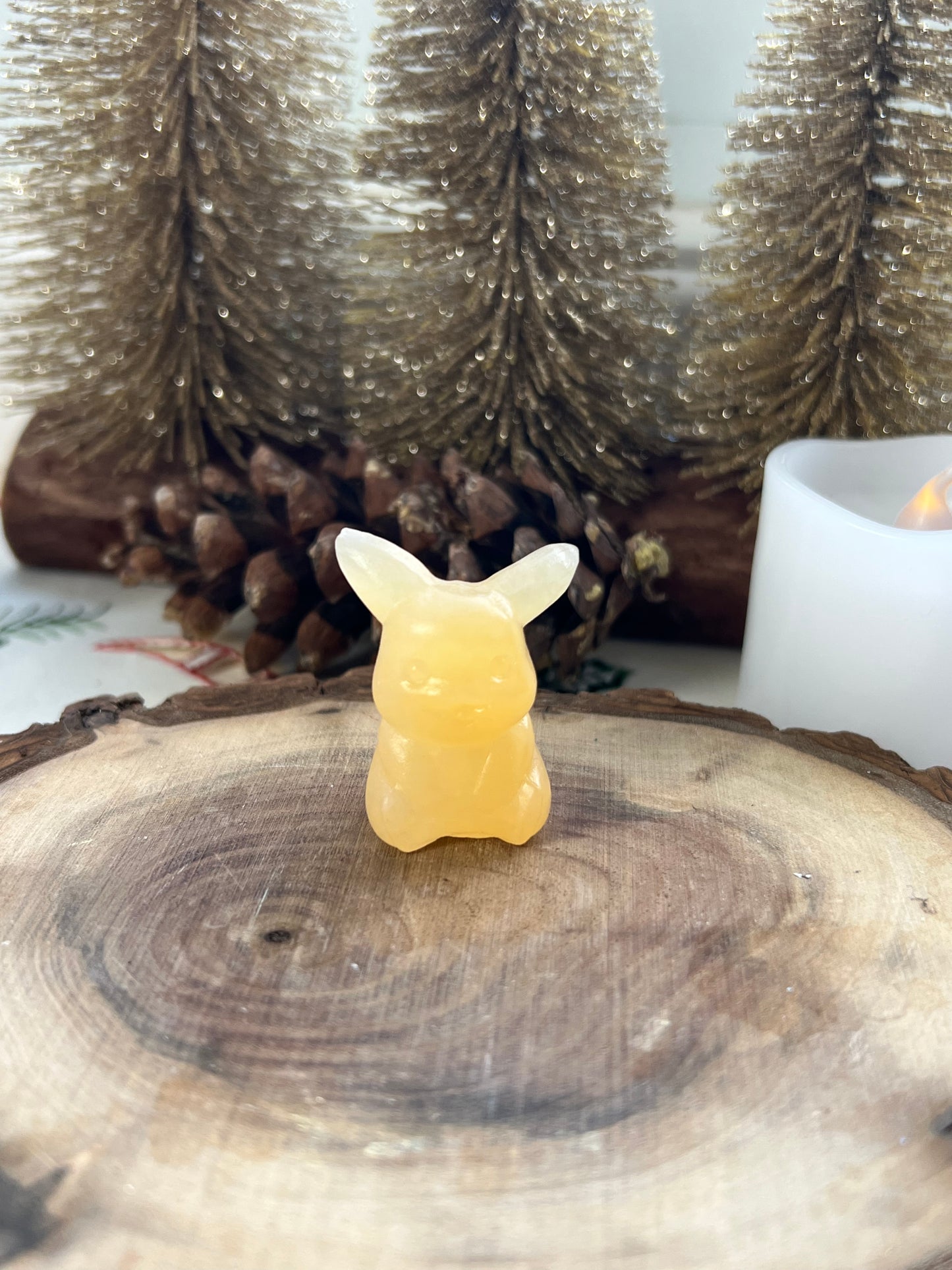 Yellow Calcite Pikatchu