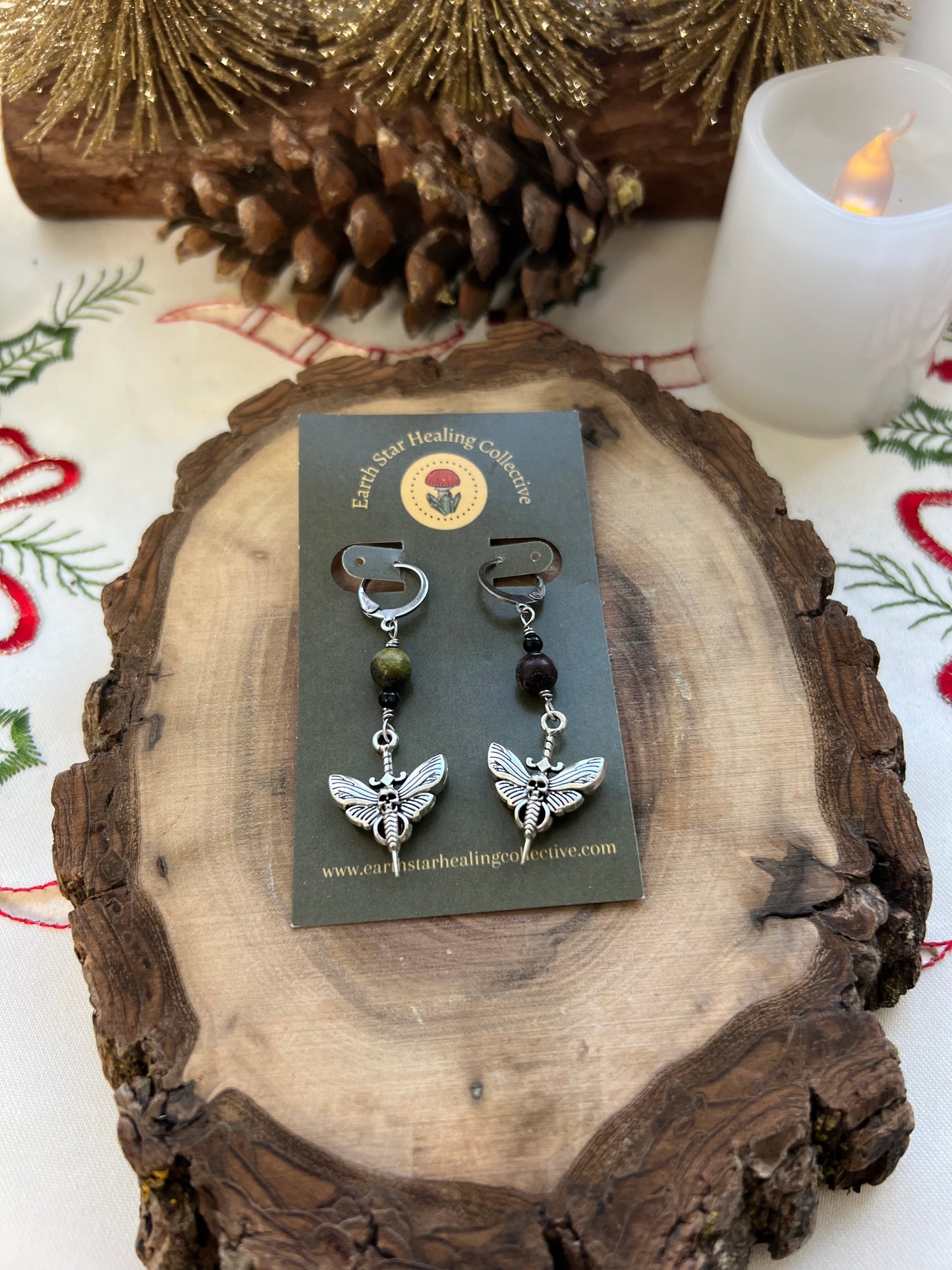 Death Moth Earrings