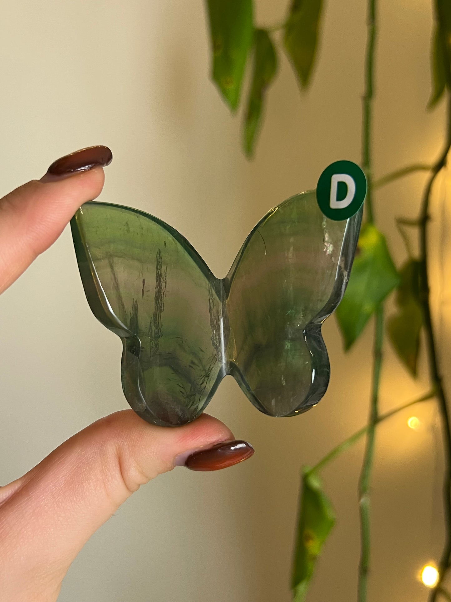 Green Fluorite 3D Butterfly - D