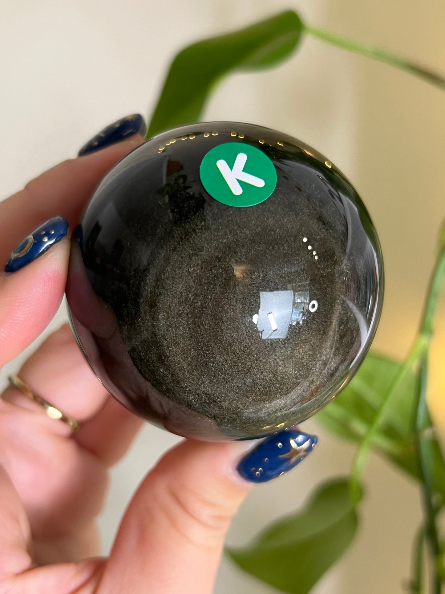 Gold Sheen Obsidian Sphere - K