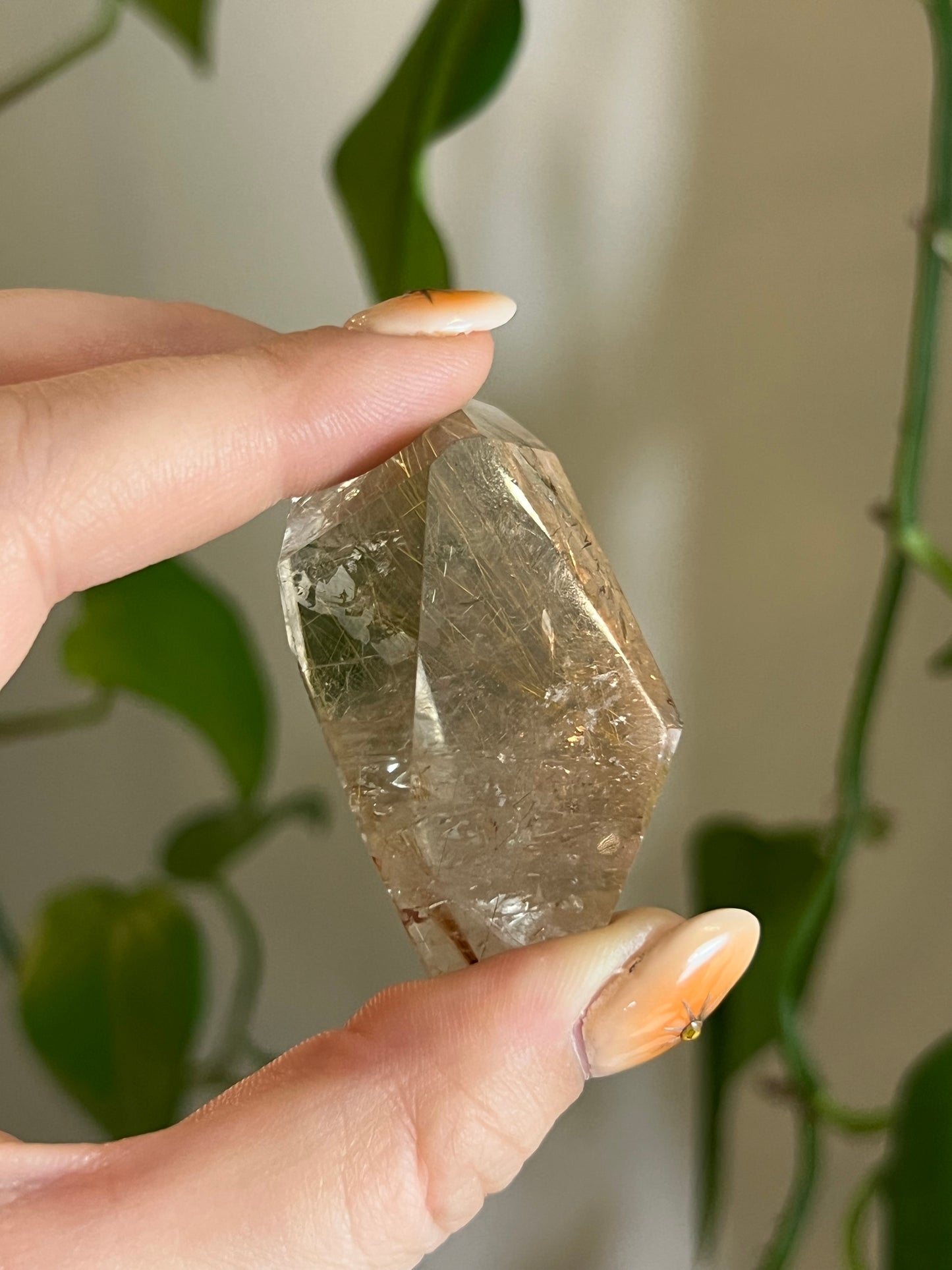 Golden Rutile Quartz Gusher - V