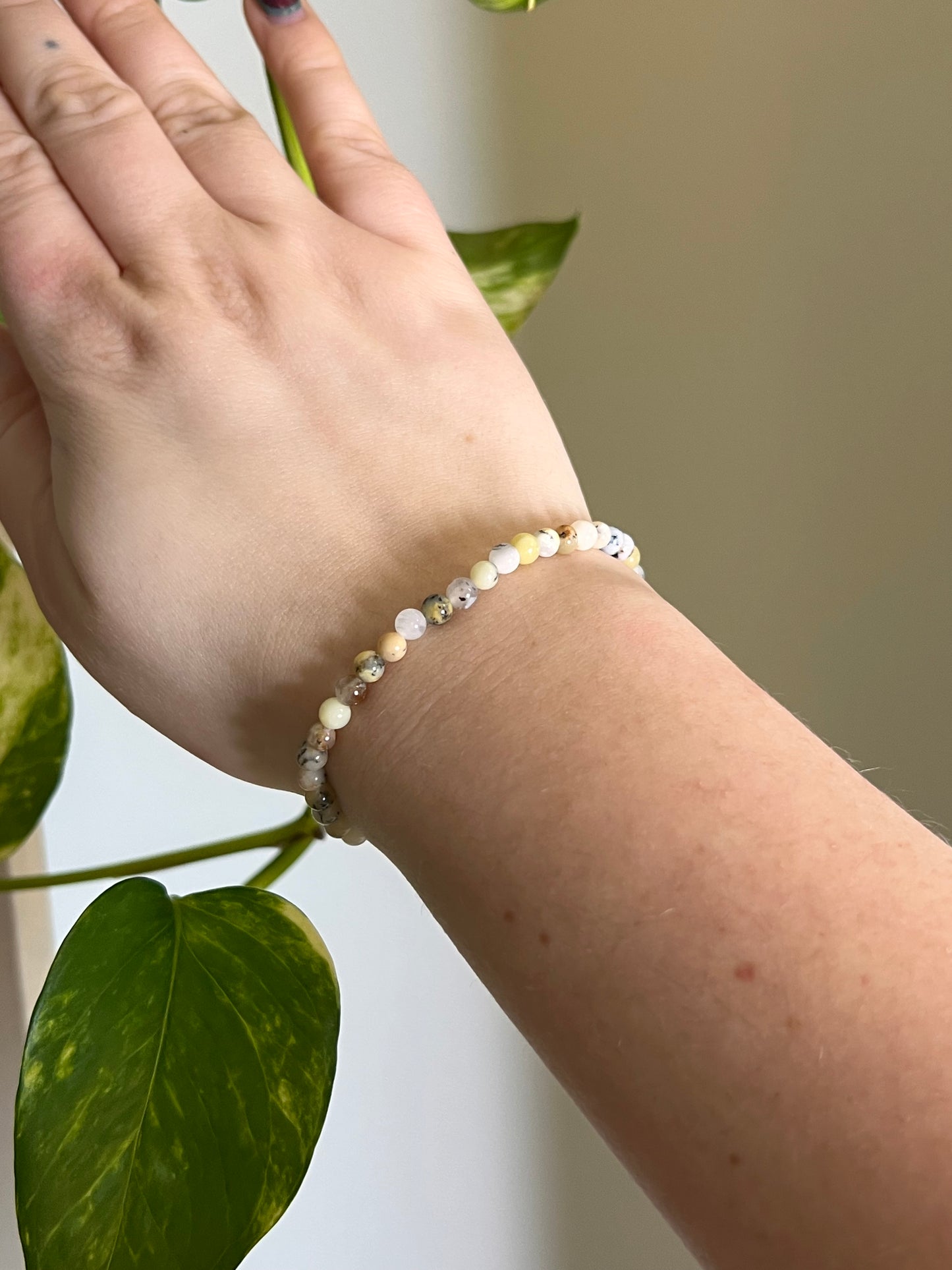 4mm Dendritic Opal Bracelet