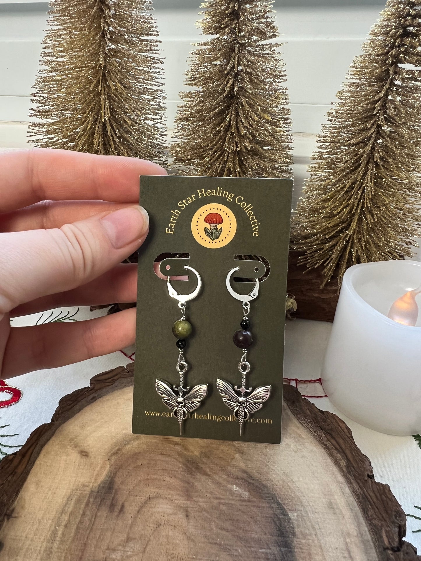 Death Moth Earrings