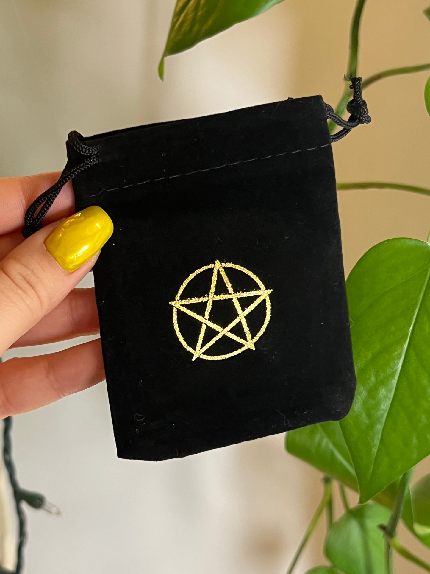 Pentacle Velvet Pouch - Gold