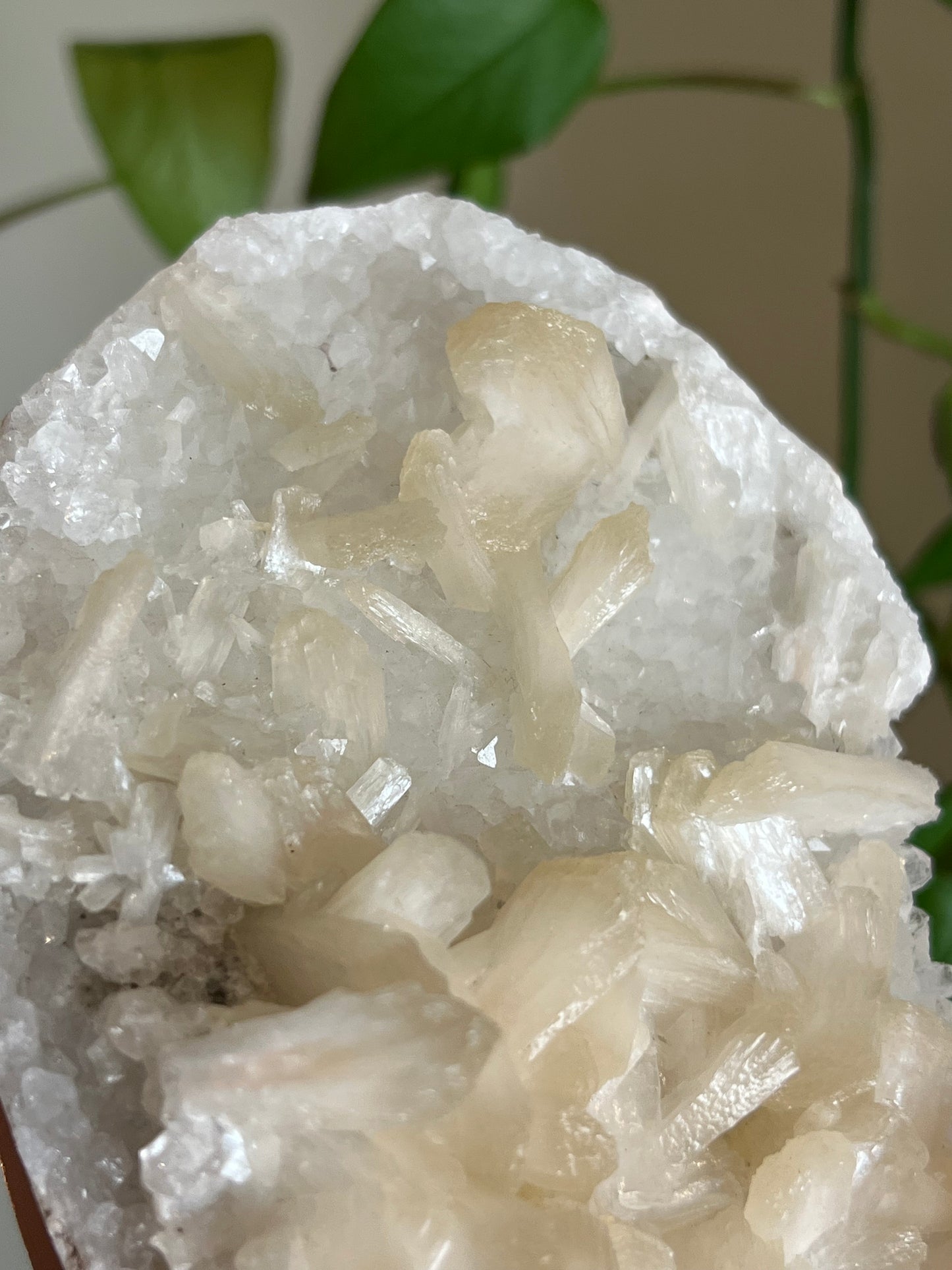 Stillbite and Apophyllite Cluster Large