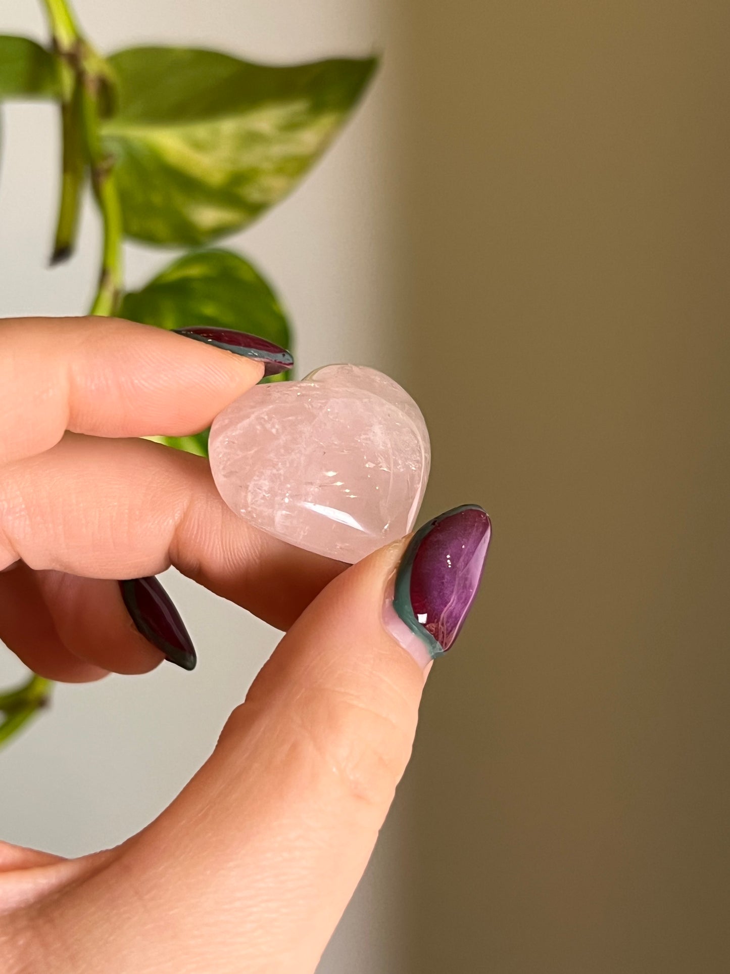 Rose Quartz Small Heart