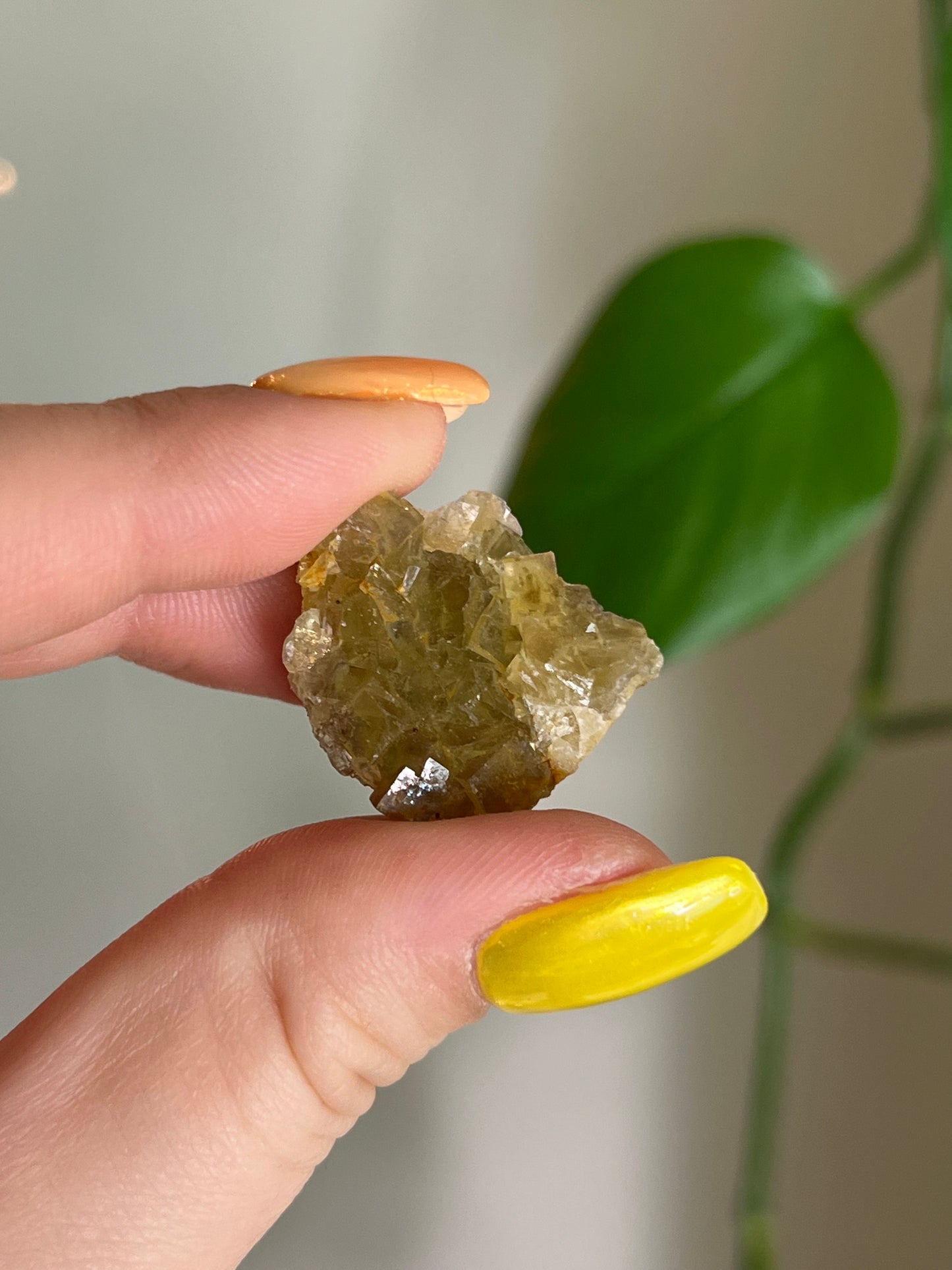 Mini Yellow Cubic Fluorite