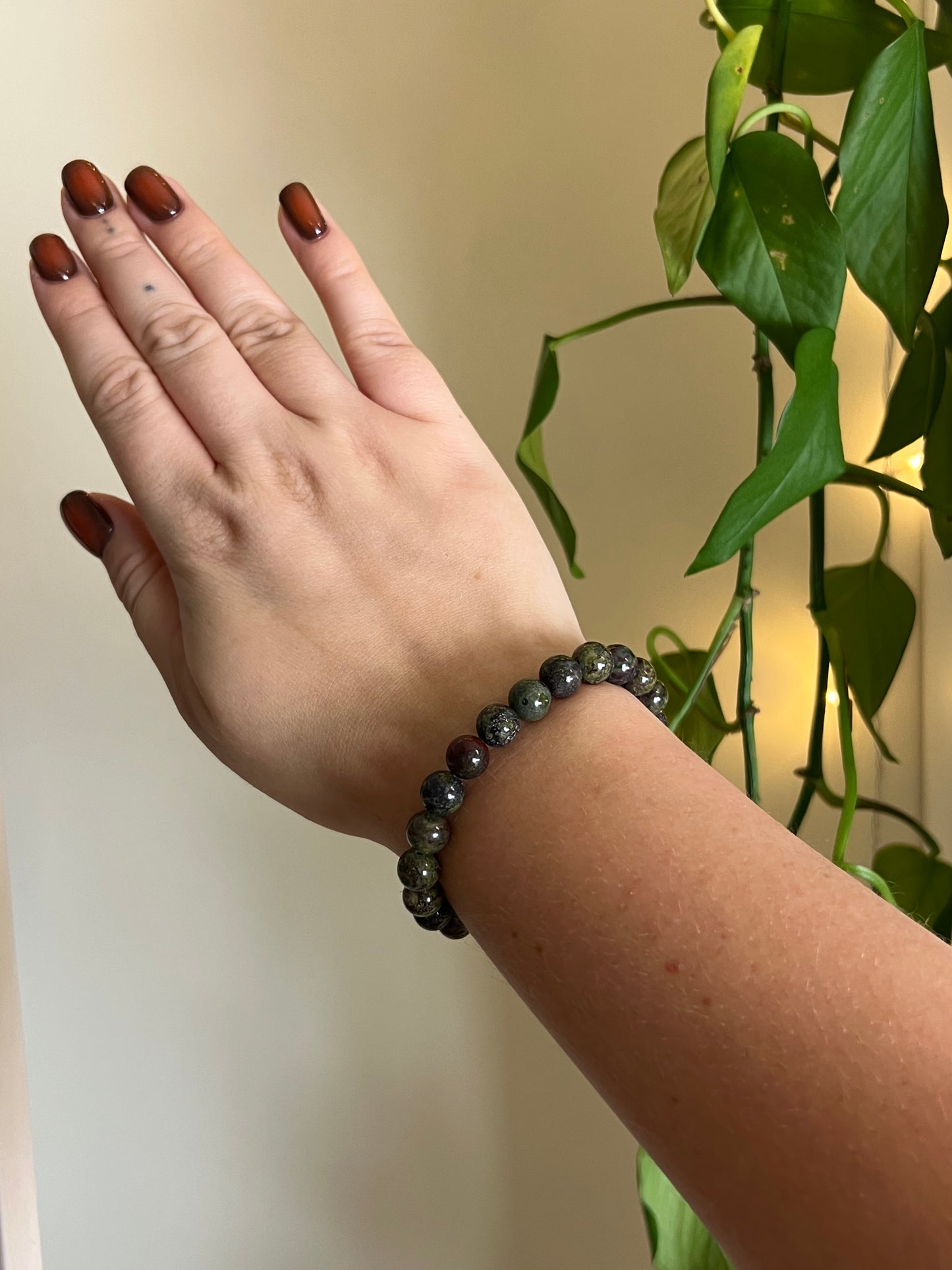 8mm Dragons Blood Jasper Bracelet