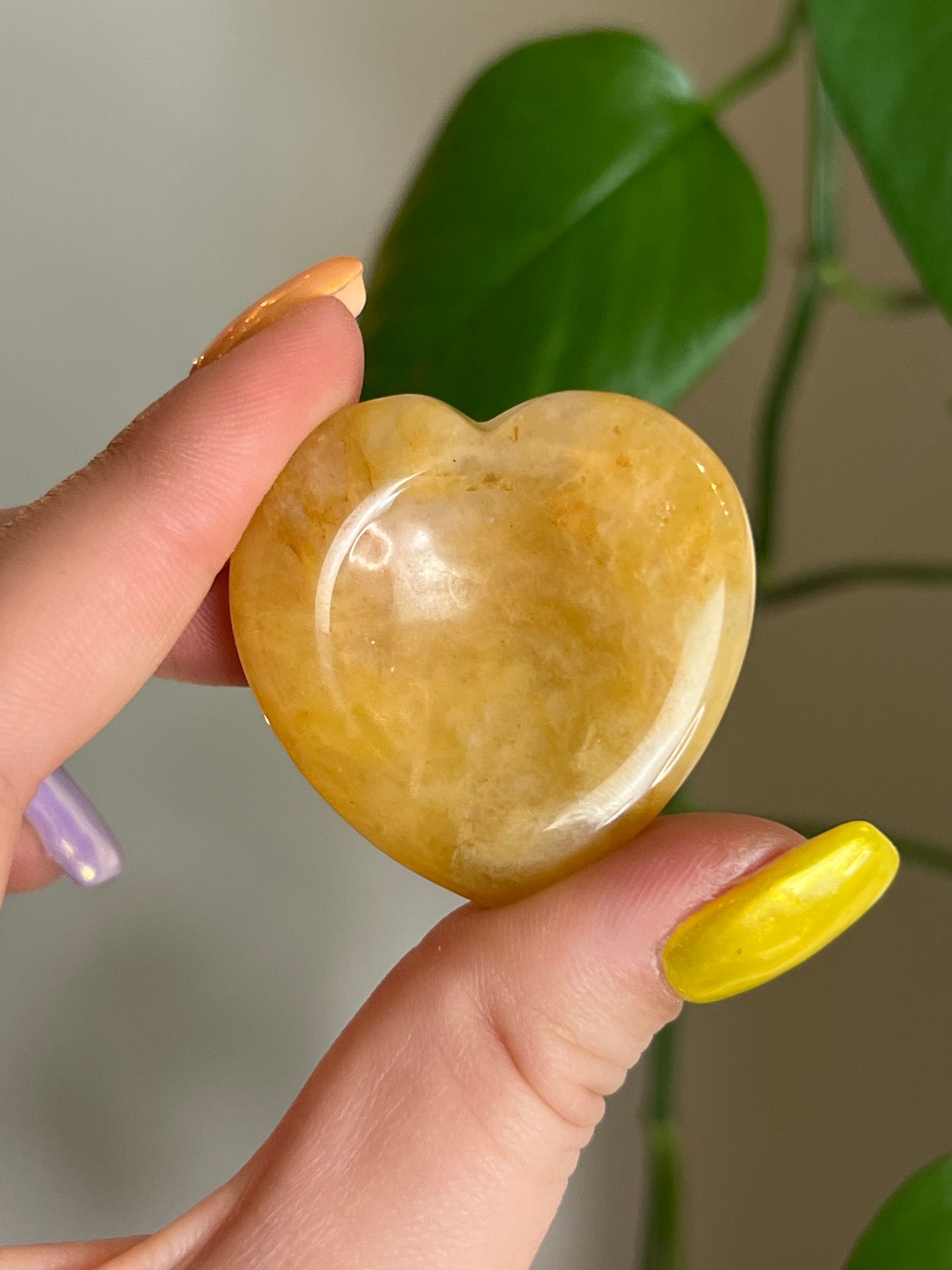 Yellow Aventurine Heart Worry Stone