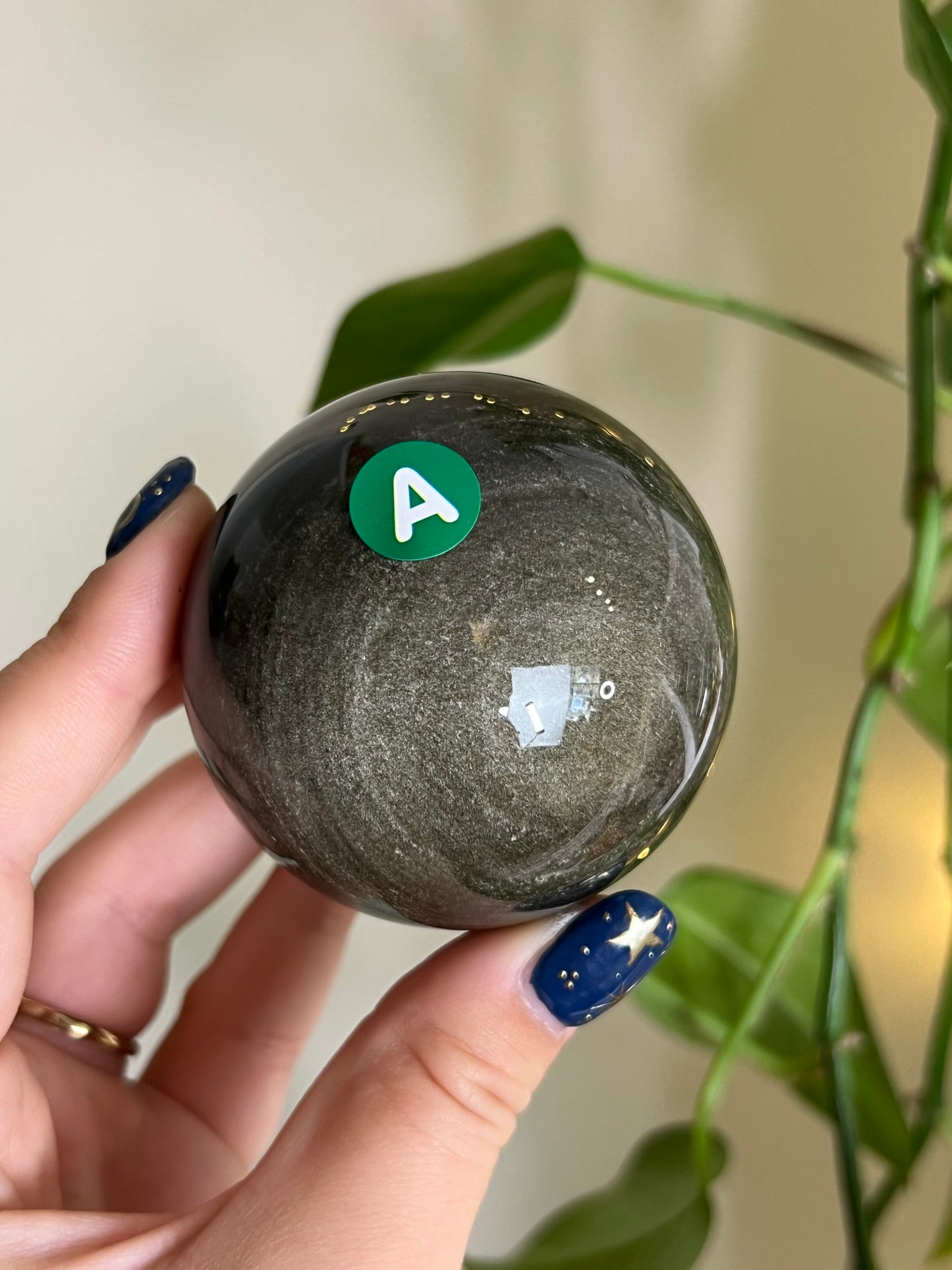 Gold Sheen Obsidian Sphere - A