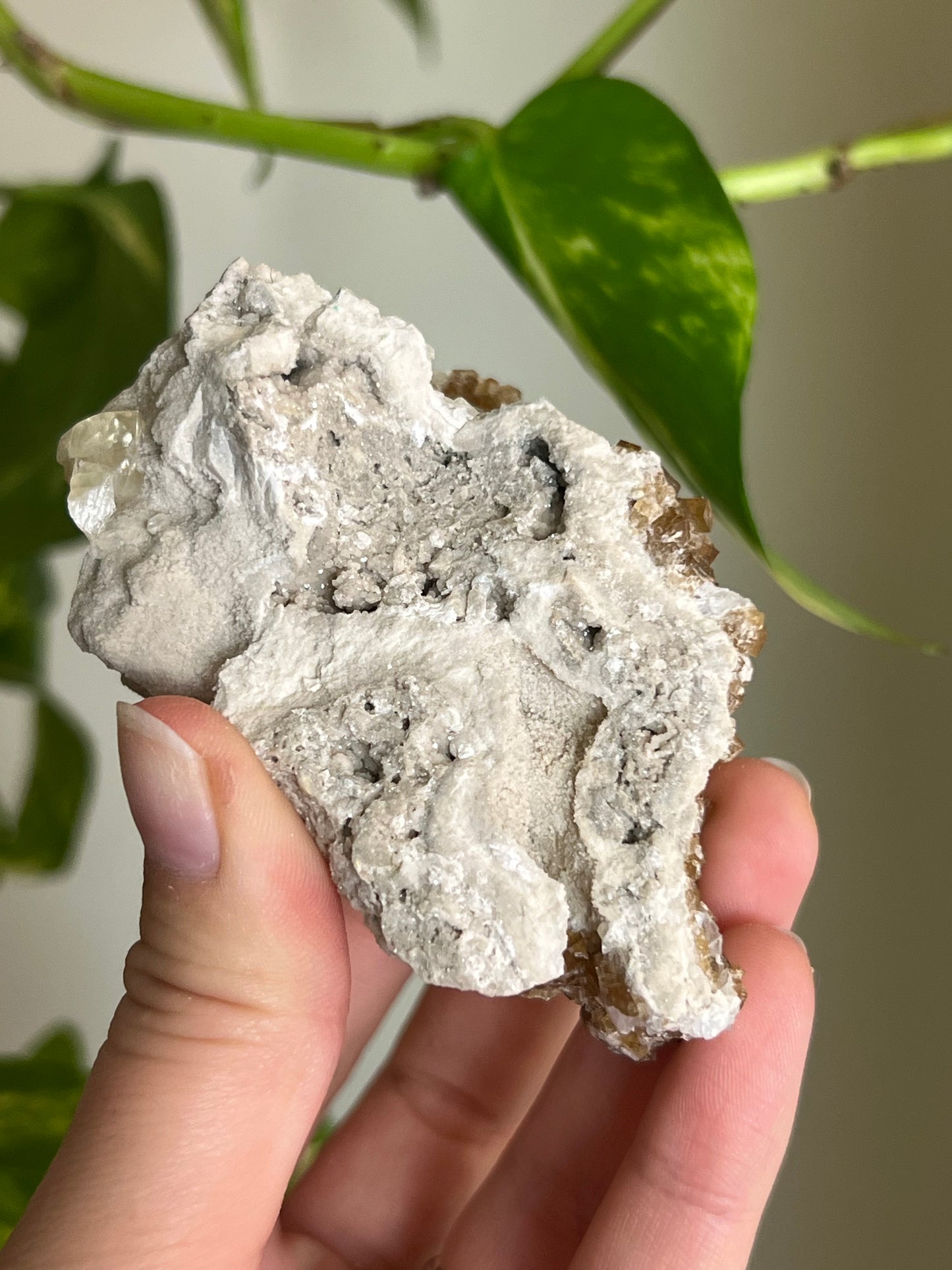 Deep Yellow Fluorite x Celestite Cluster * Rare