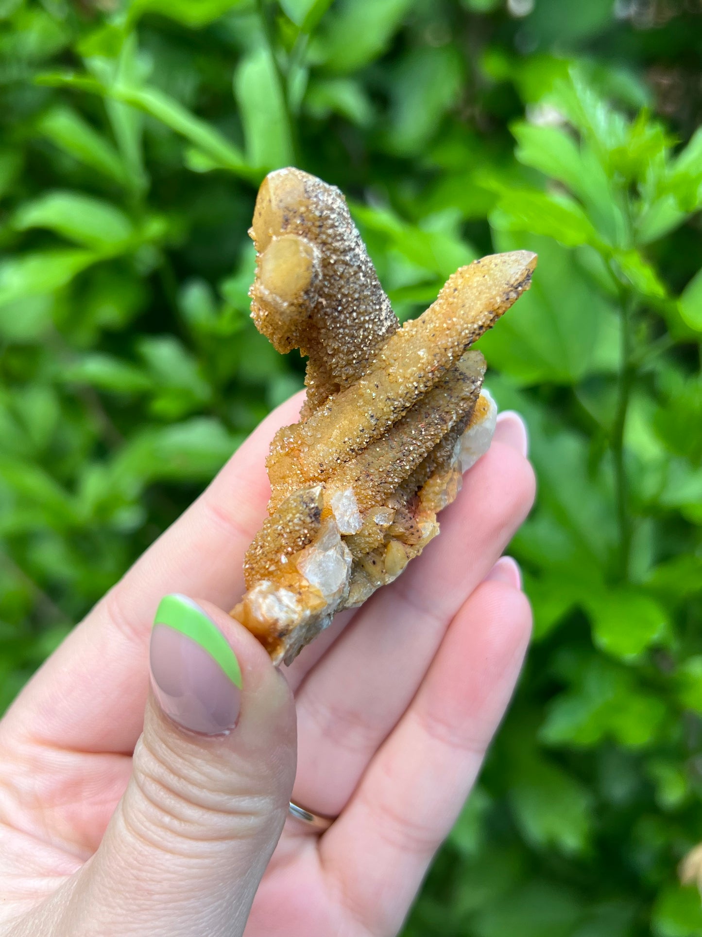 Funky Golden Spirit Quartz Cluster