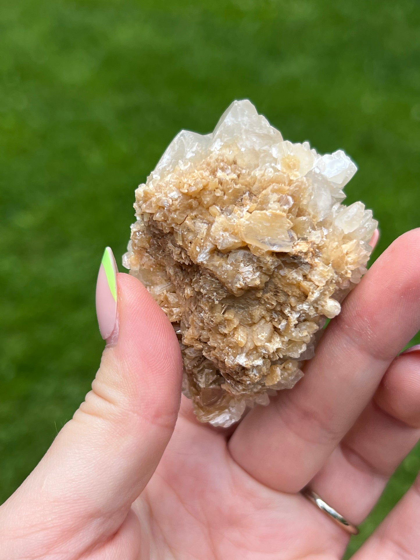 Yellow Dogtooth Calcite Cluster