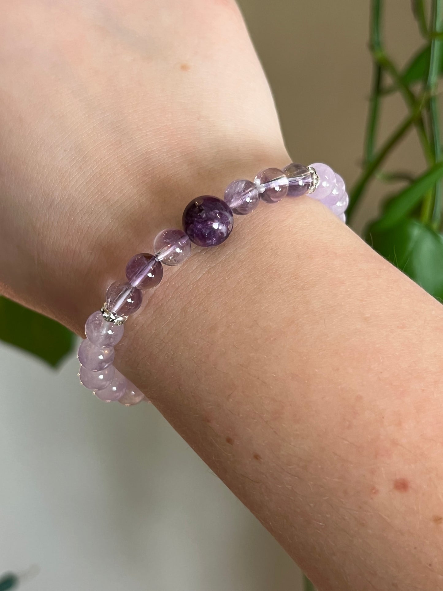 Lavender Amethyst & Lepidolite Bracelet