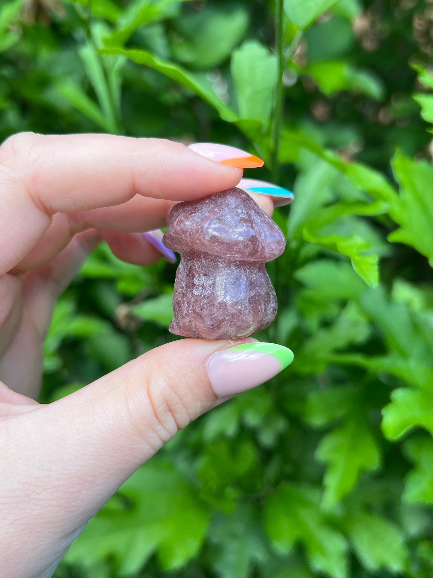 Strawberry Quartz Fairy Mushroom House