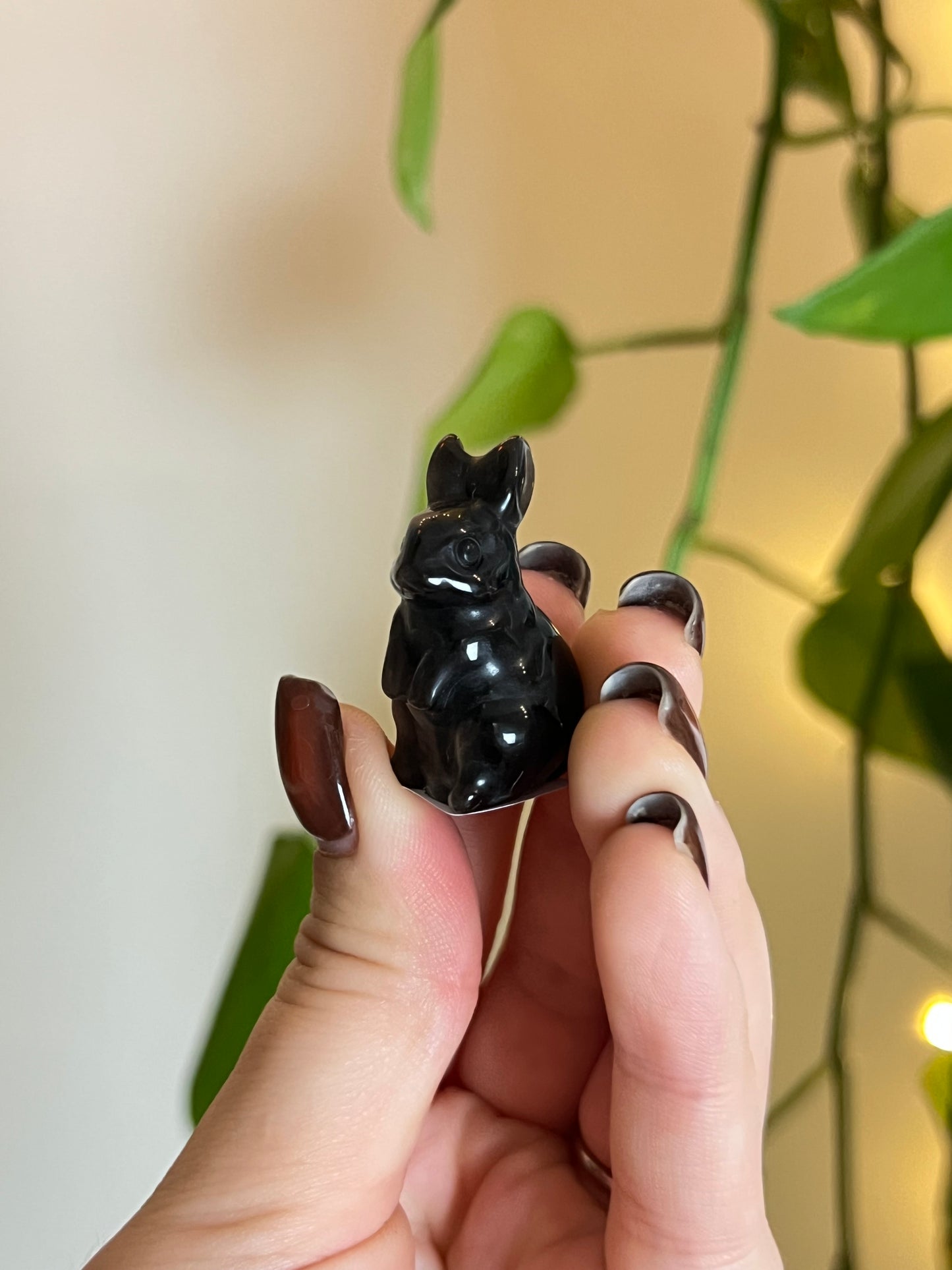 Silver Sheen Obsidian Rabbit
