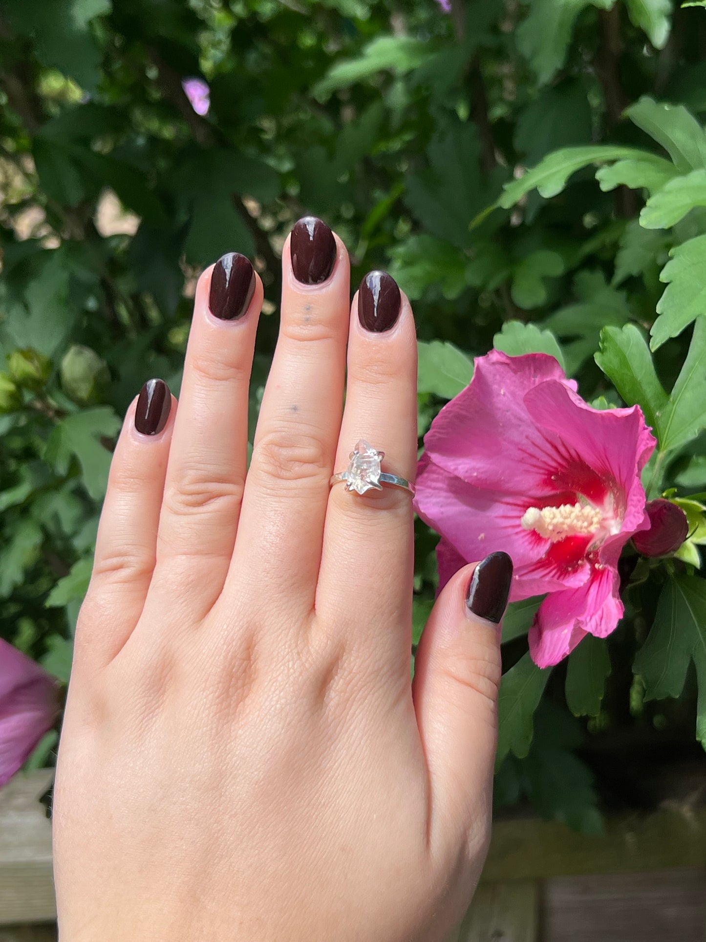 Herkimer Diamond Sterling Silver Ring | Size 6