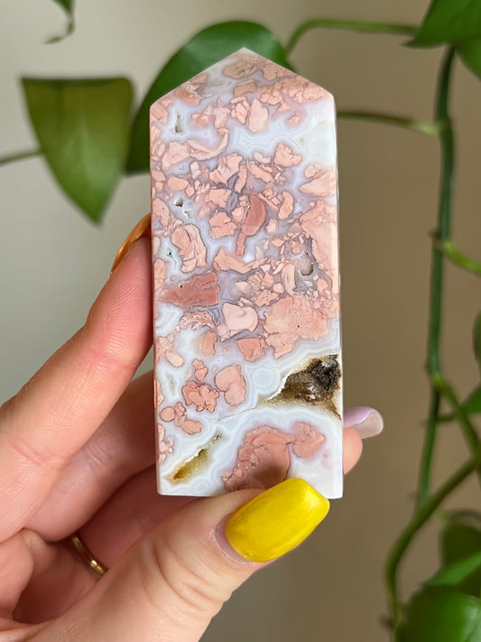 Cotton Candy Agate Tower - J