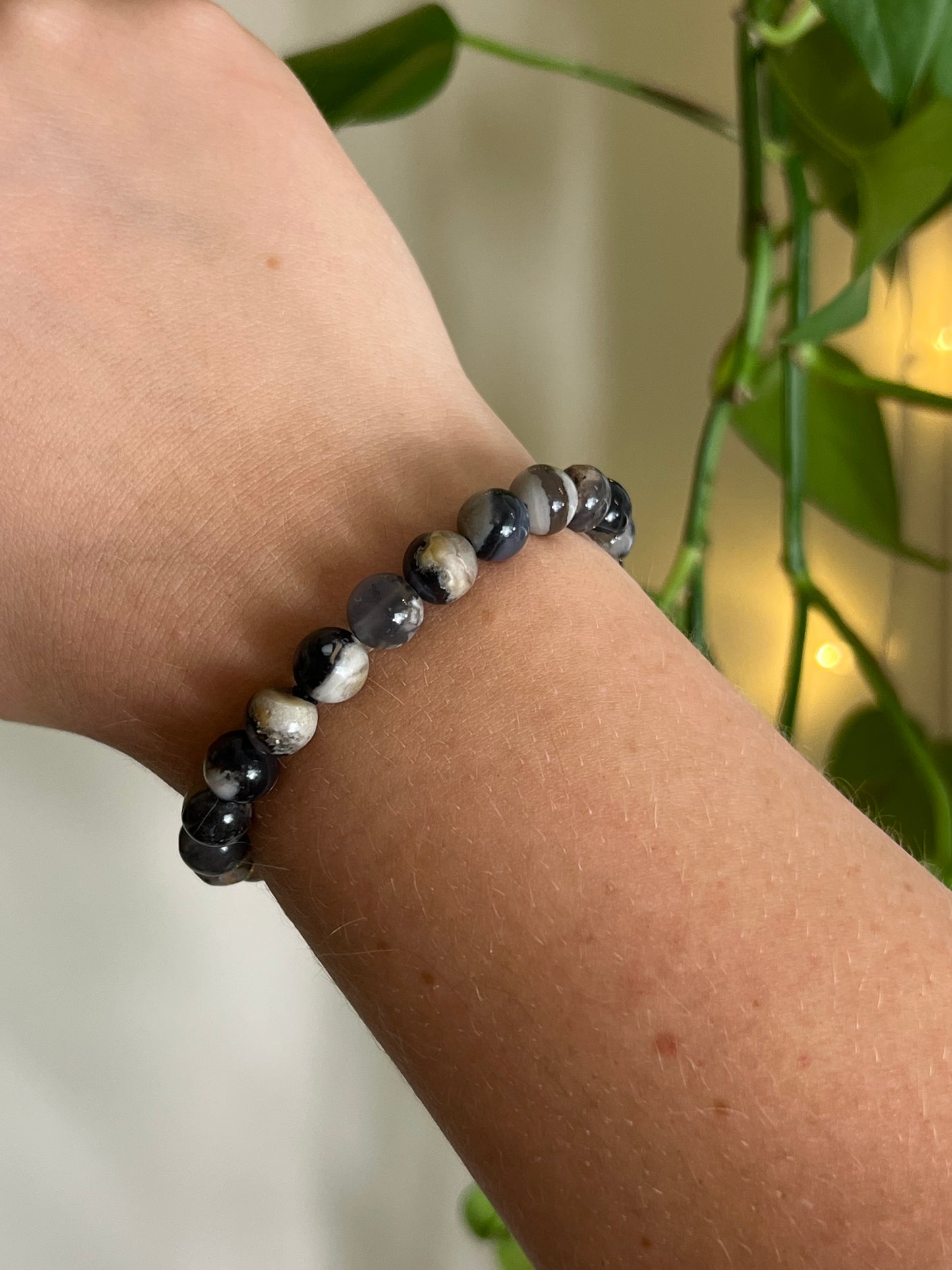 Volcano Agate Bracelet 8mm