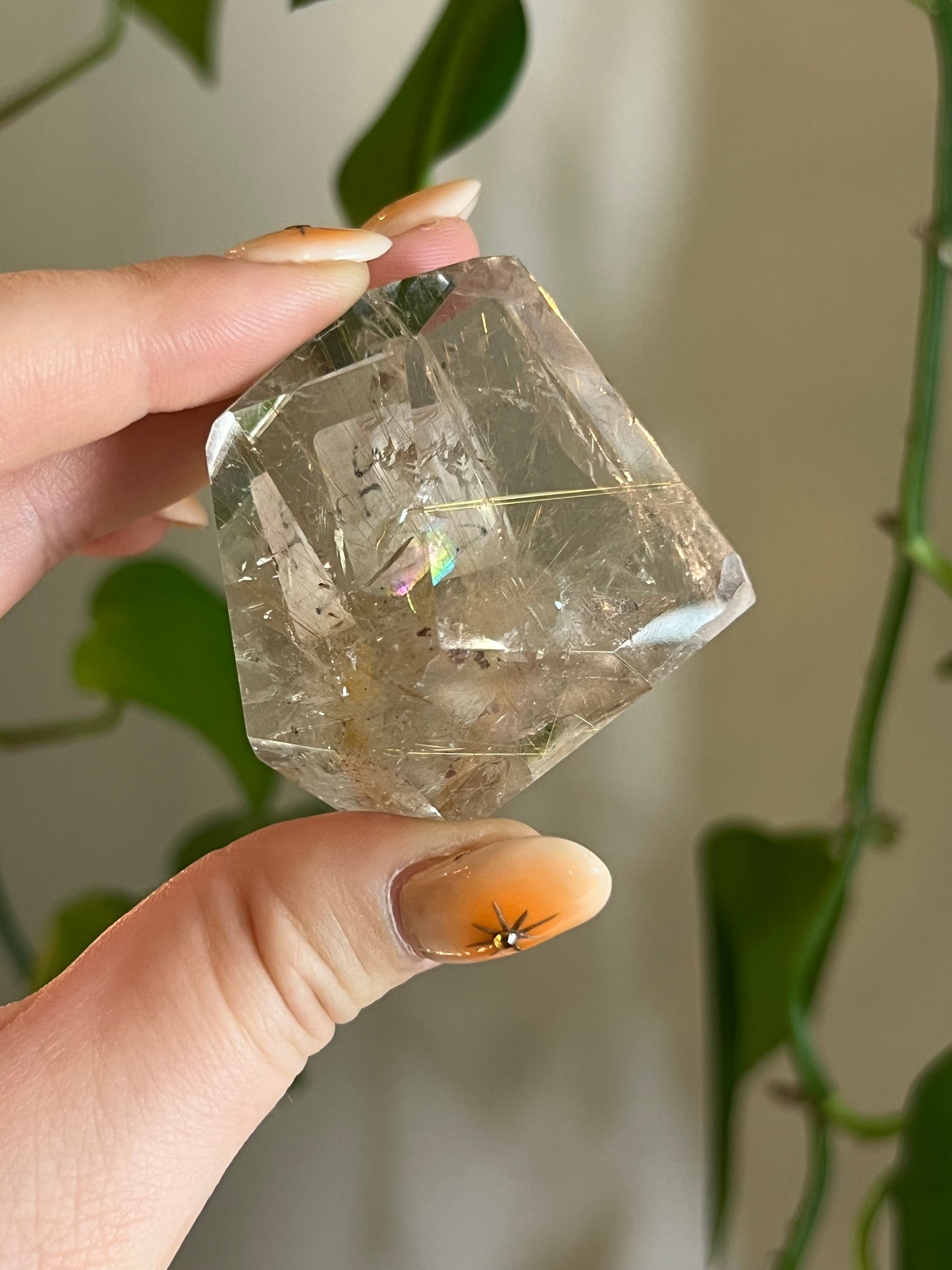 Golden Rutile Quartz Gusher - V