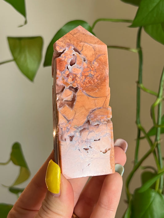 Cotton Candy Agate Tower - X