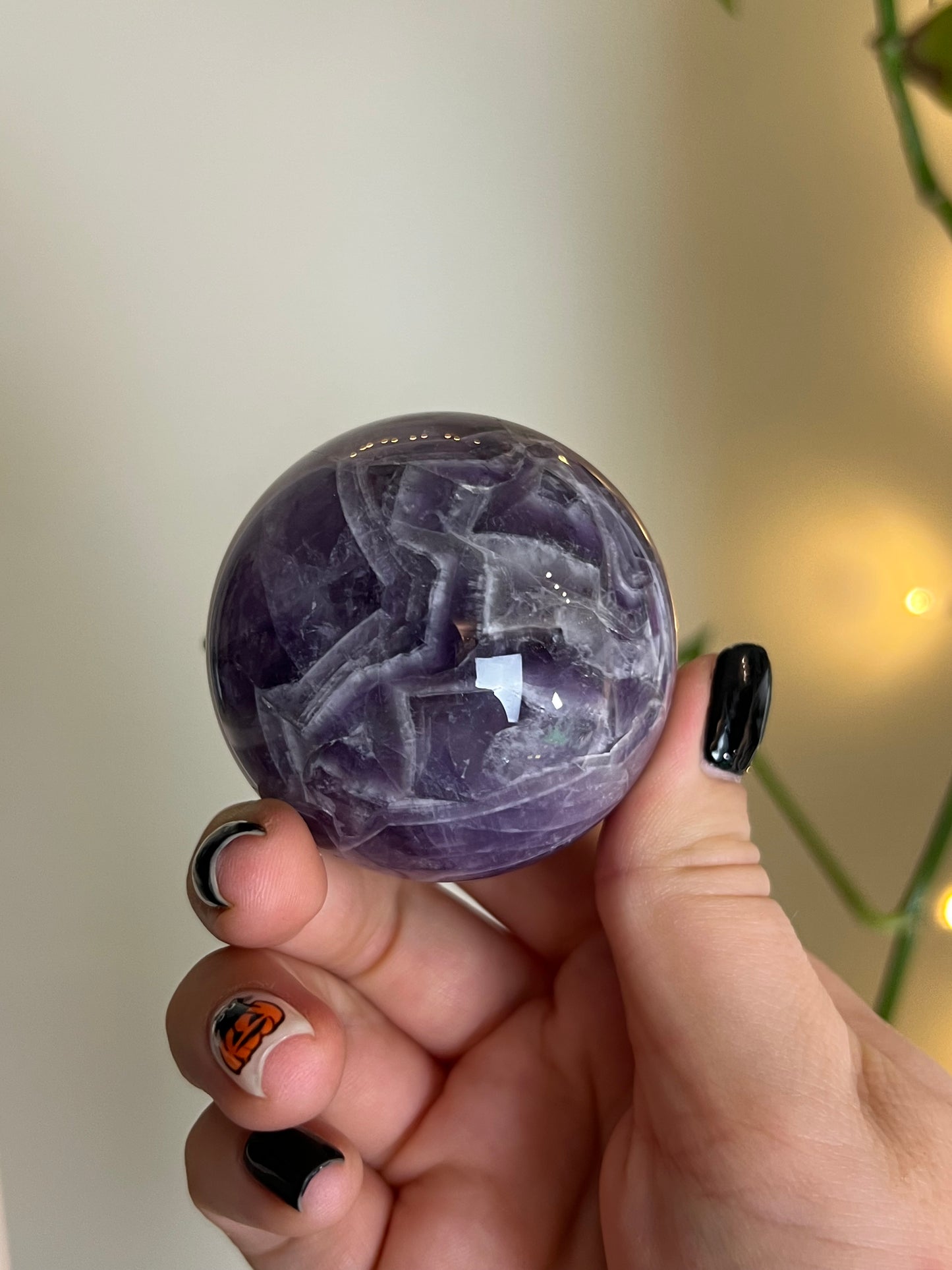 Chevron Amethyst Sphere - M