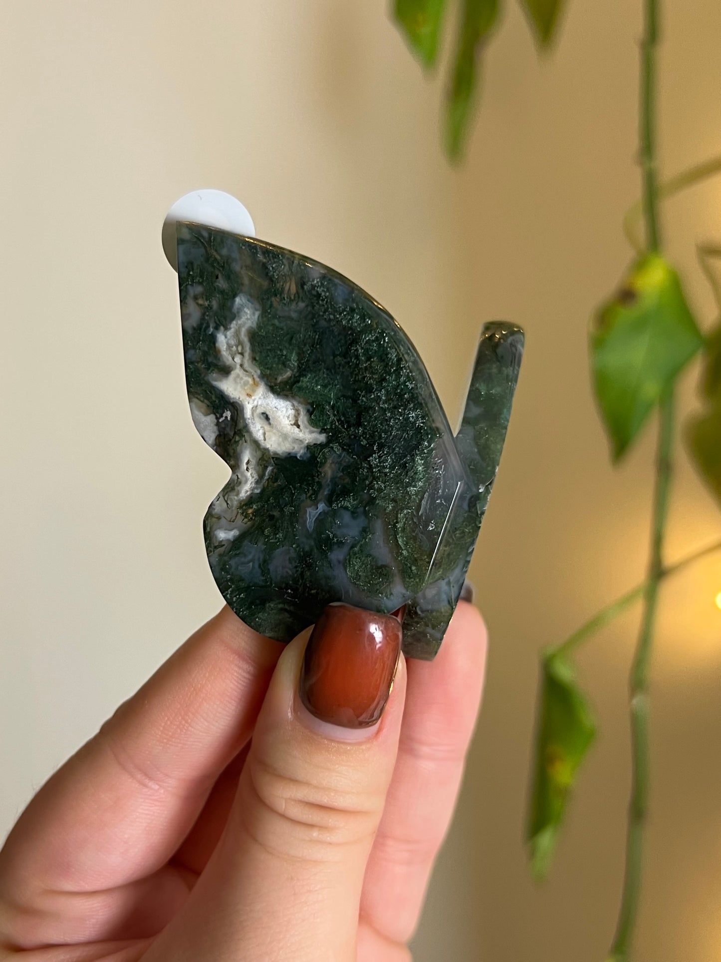 Moss Agate 3D Butterfly - C