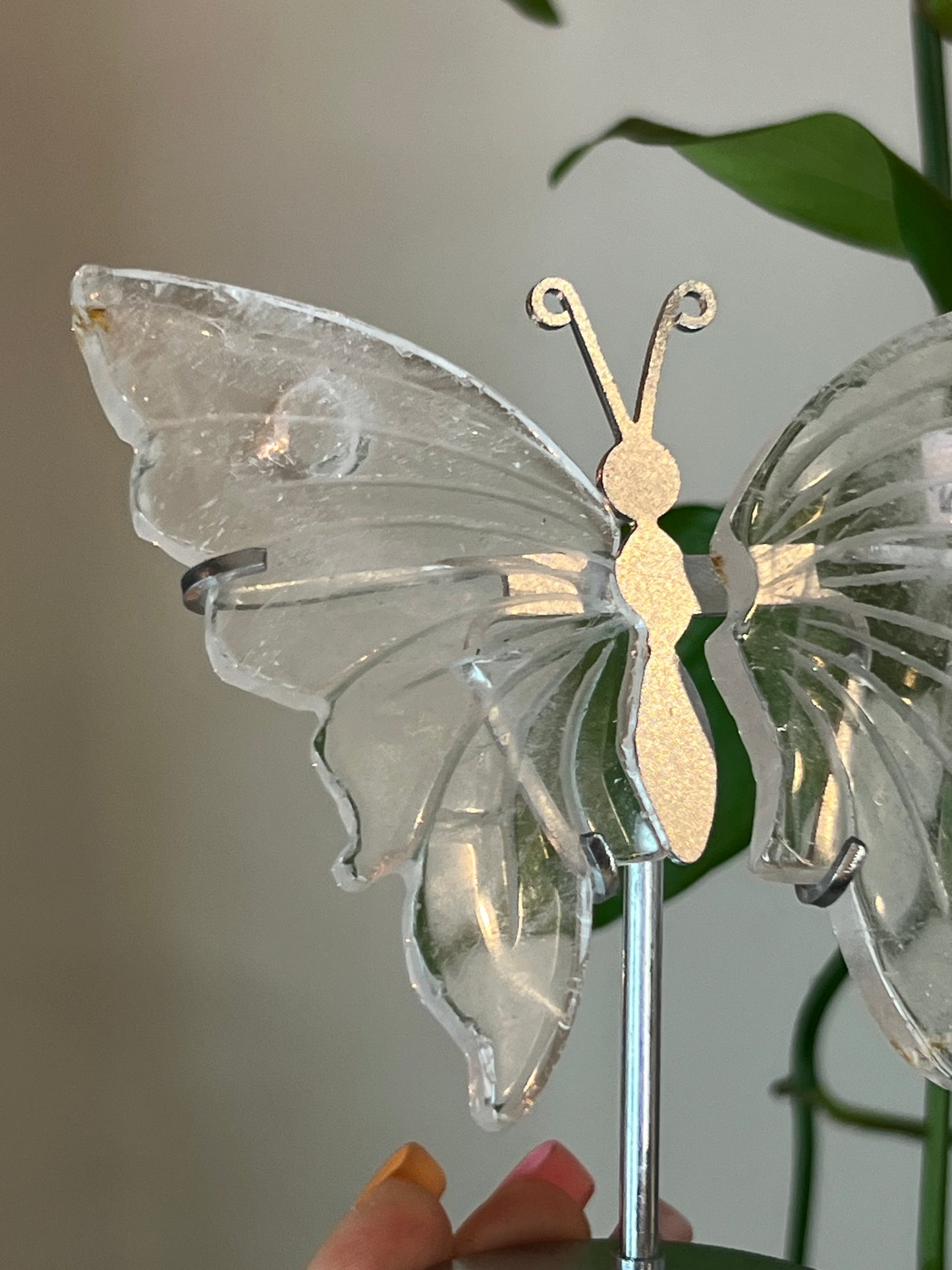 Clear Quartz Butterfly Stand