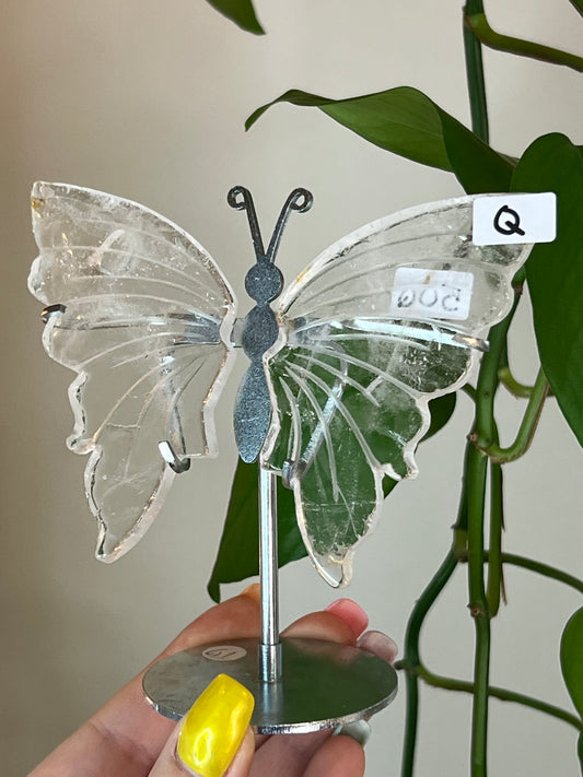 Clear Quartz Butterfly Stand