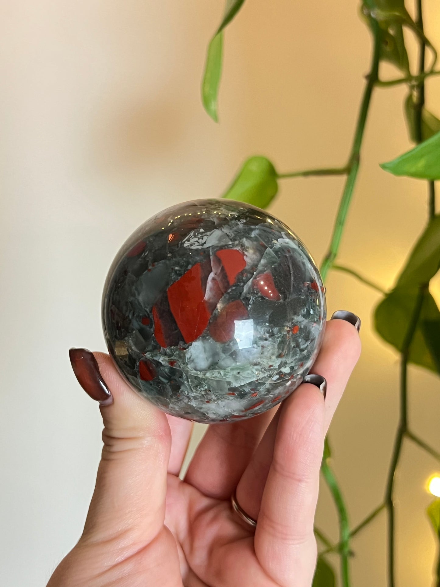African Bloodstone Sphere L