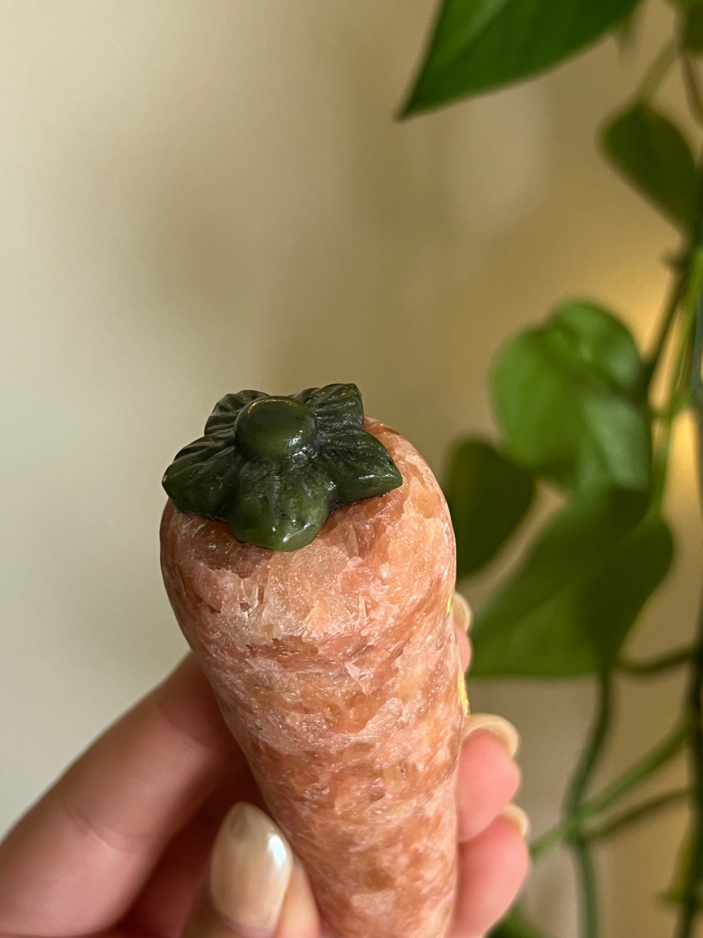 Orange Calcite + Jade Carrot