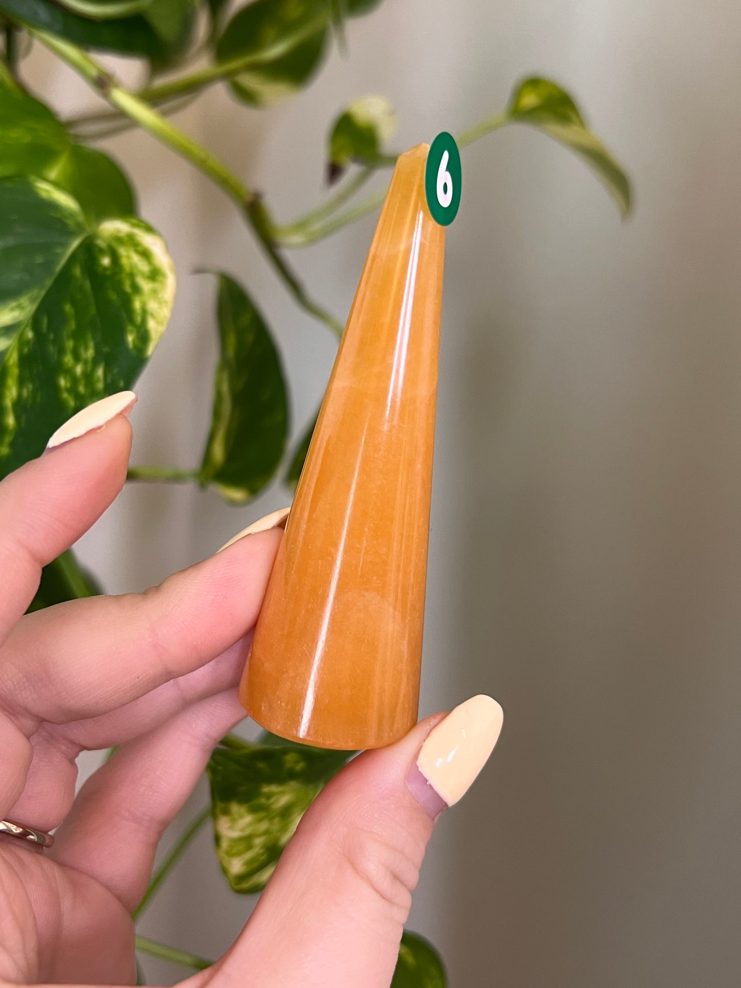 Orange Calcite Ring Holder - 6