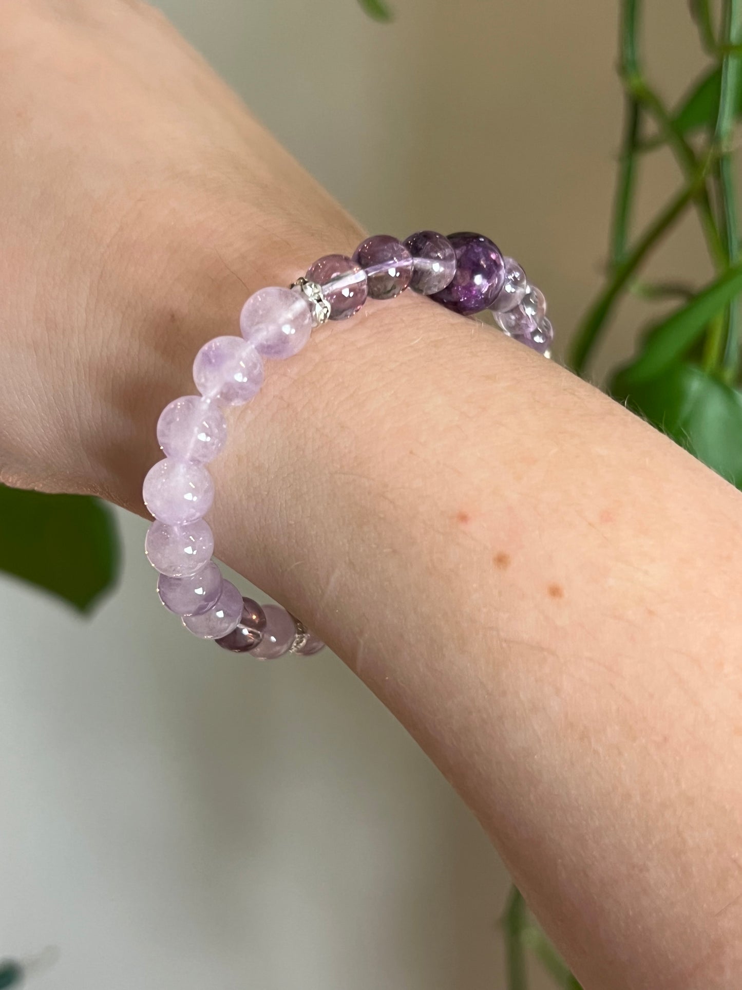 Lavender Amethyst & Lepidolite Bracelet