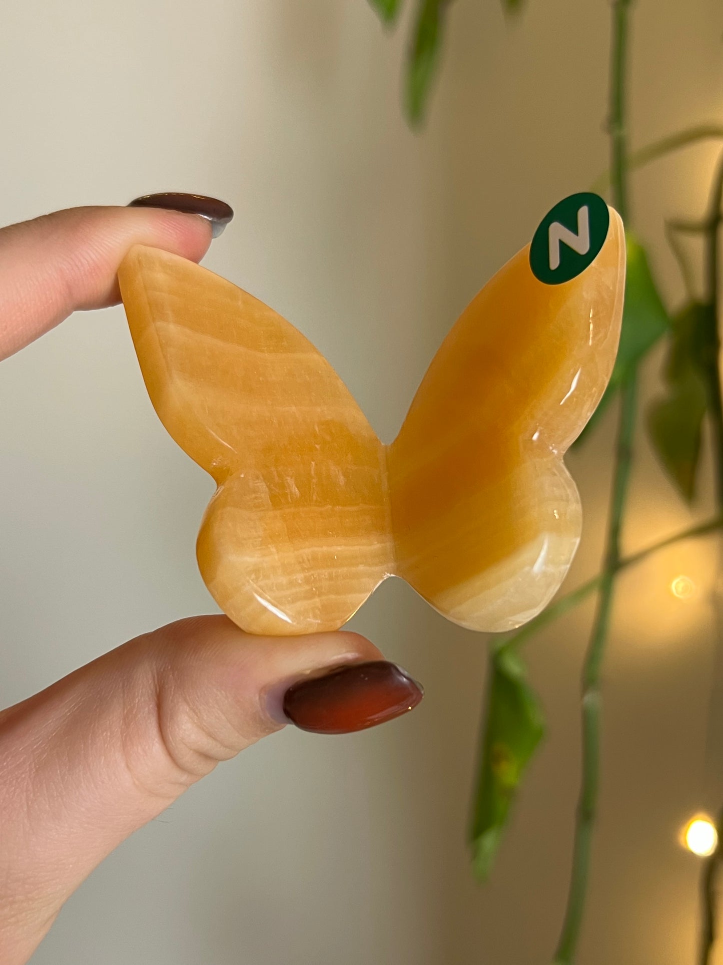 Orange Calcite 3D Butterfly - N