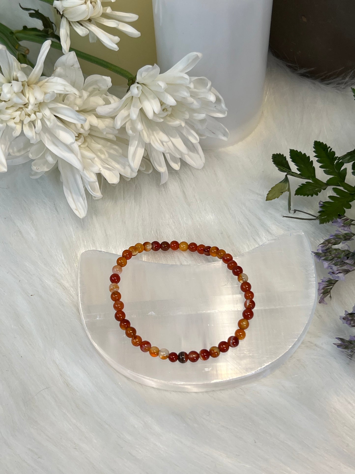 Carnelian 4mm Bracelet