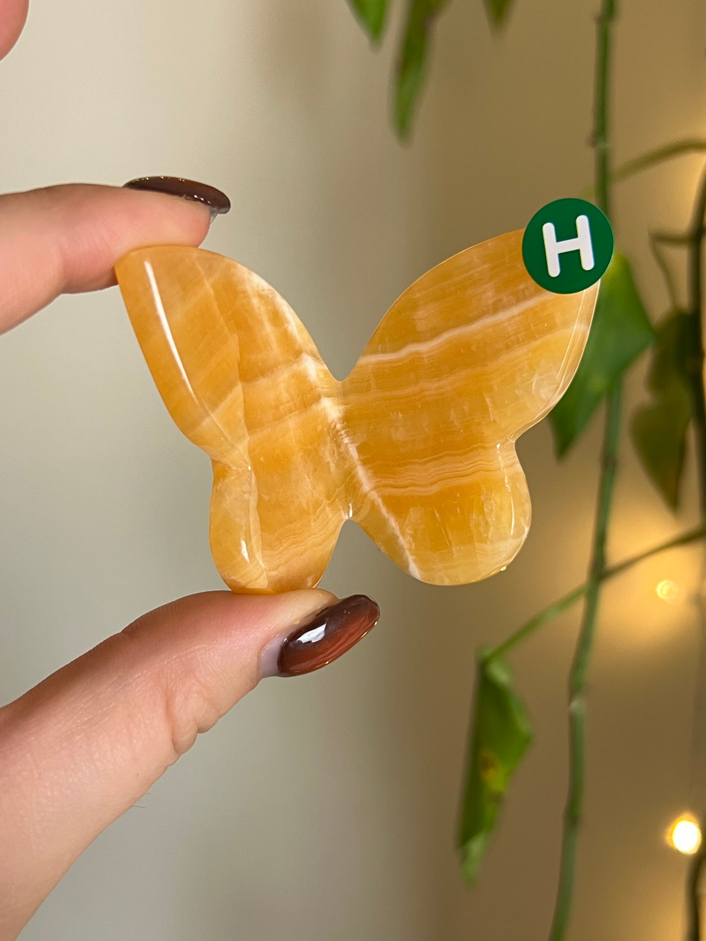 Orange Calcite 3D Butterfly - H