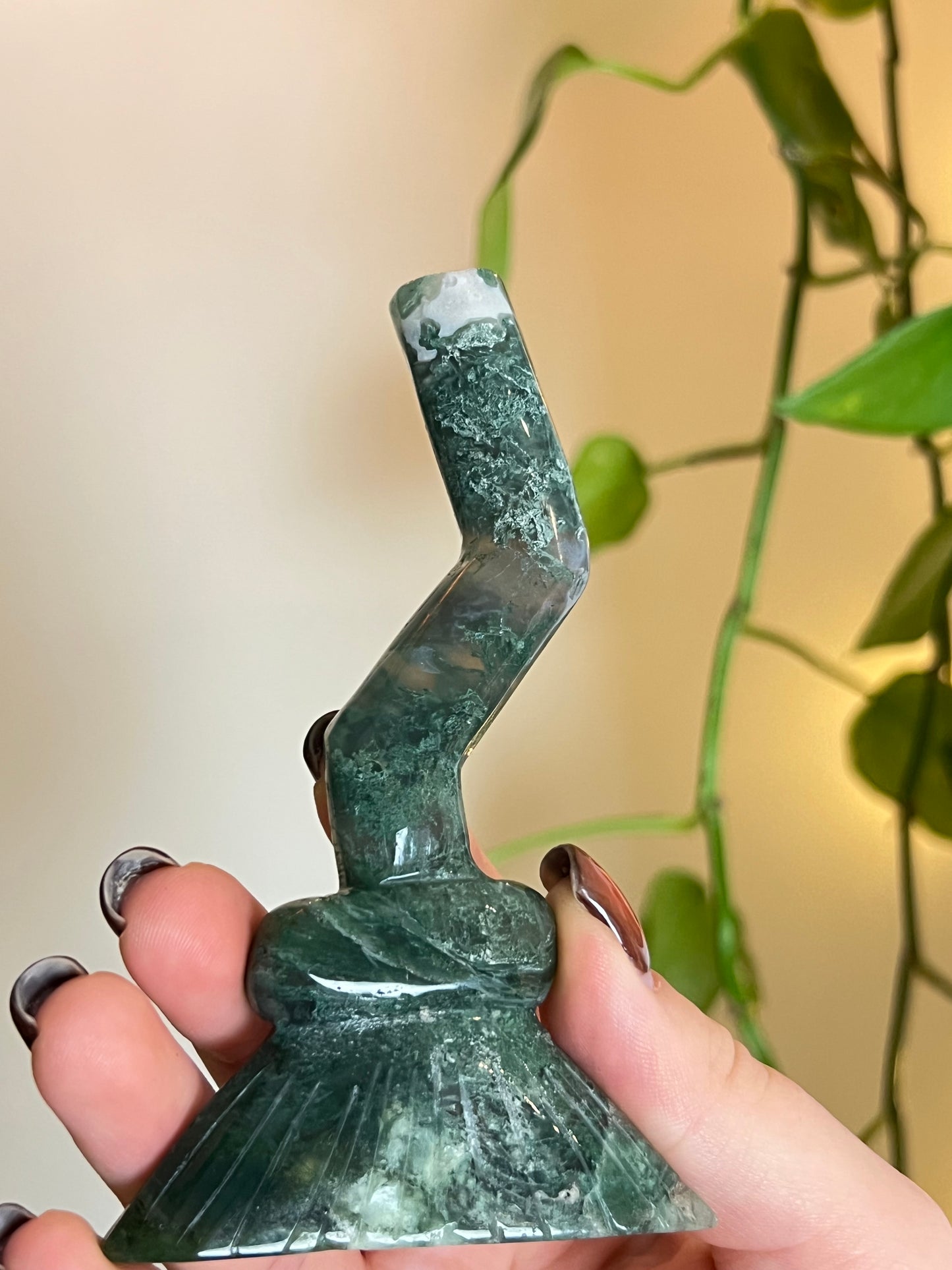 Moss Agate Witch Broom