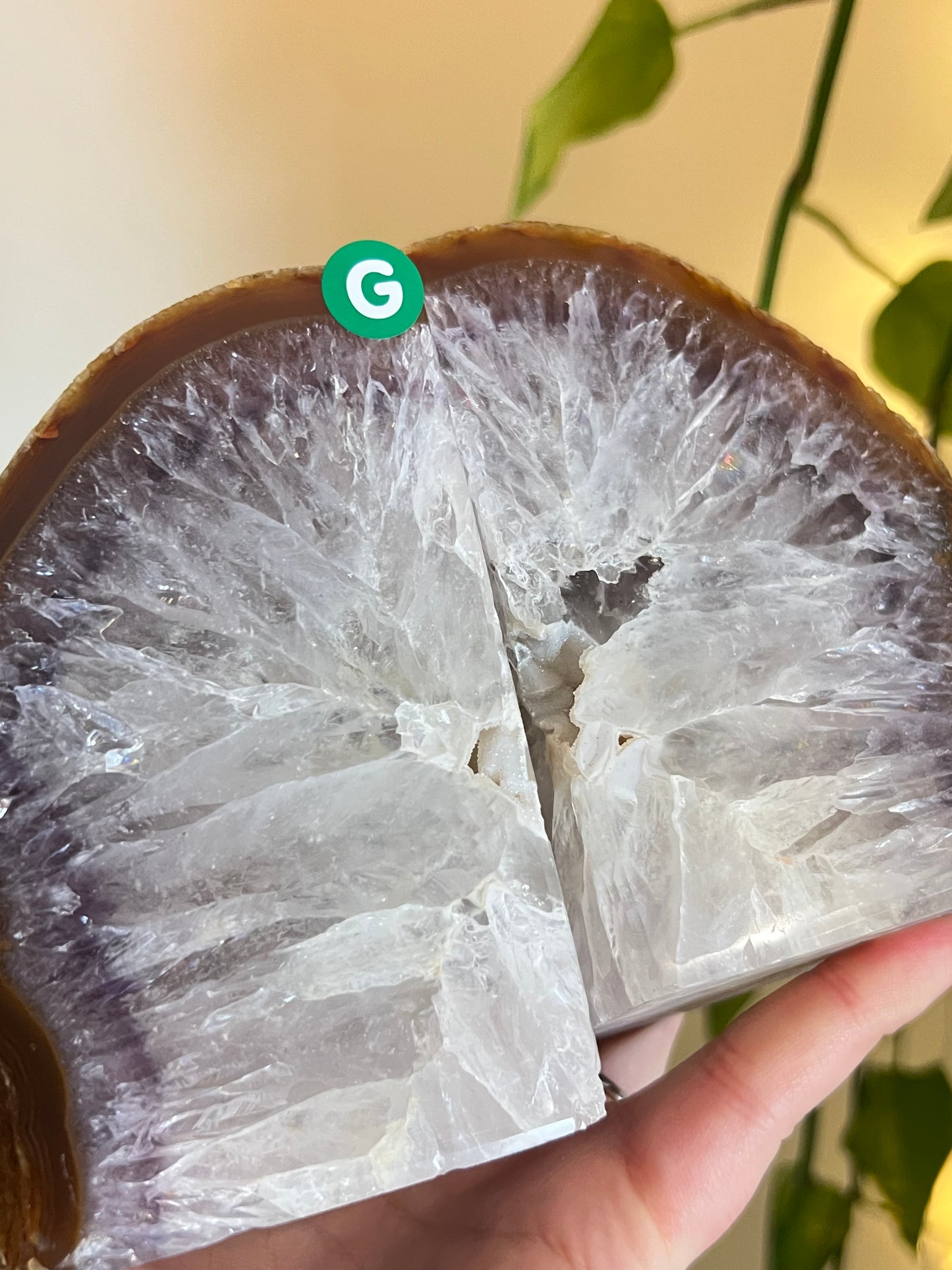 Druzy Agate Natural Bookends - G