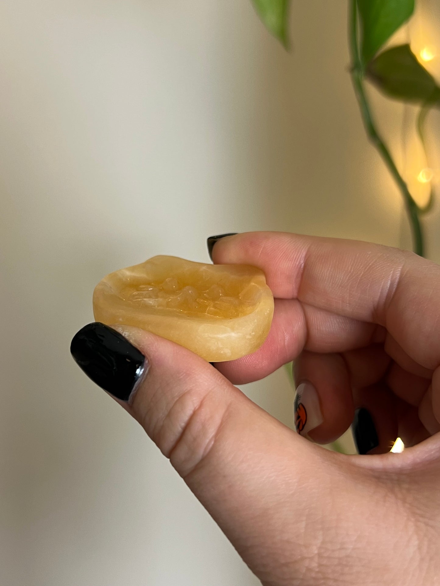 Orange Calcite Cat Head Dish