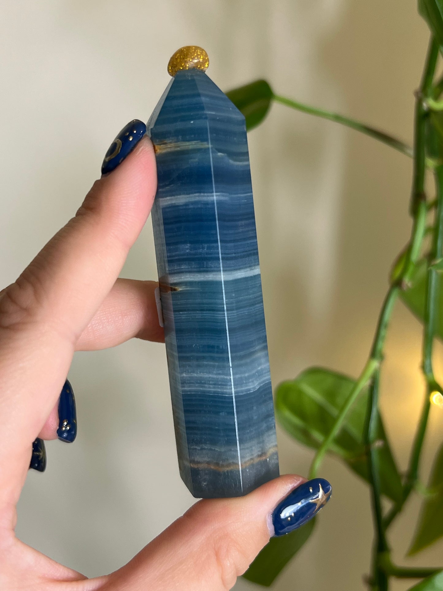 Lemurian Blue Aquatine Calcite Tower