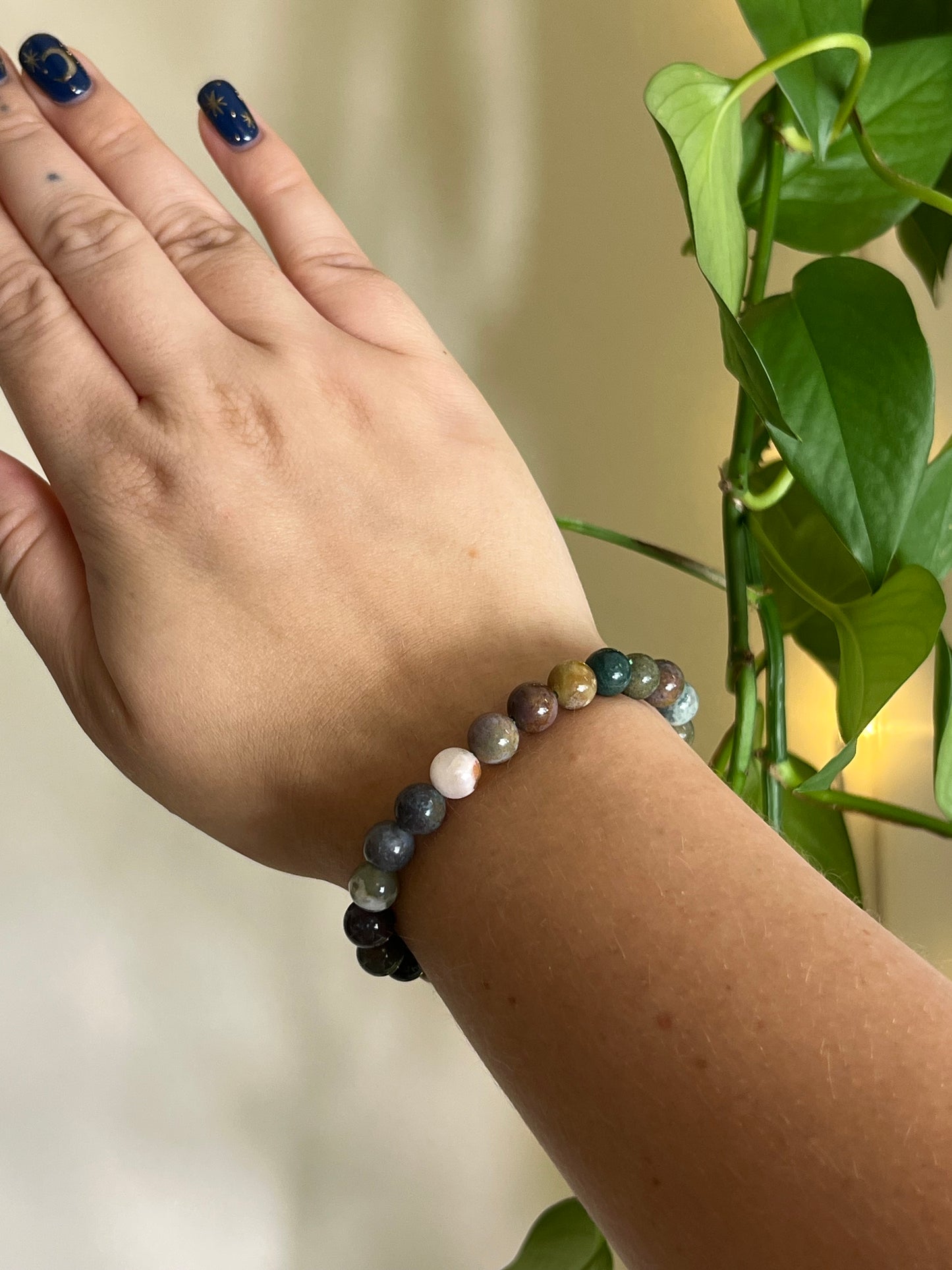 Rainbow Moss Agate Bracelet 8mm