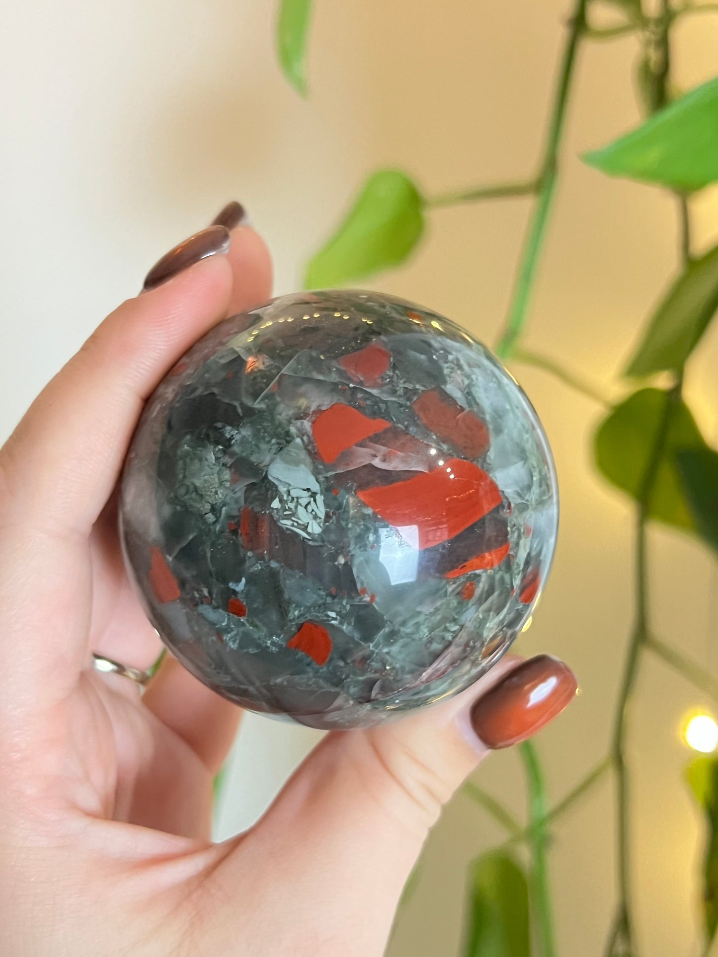African Bloodstone Sphere L