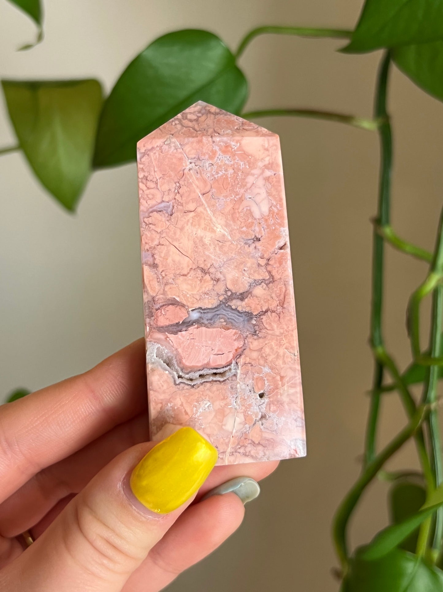Bubblegum Agate Tower - N
