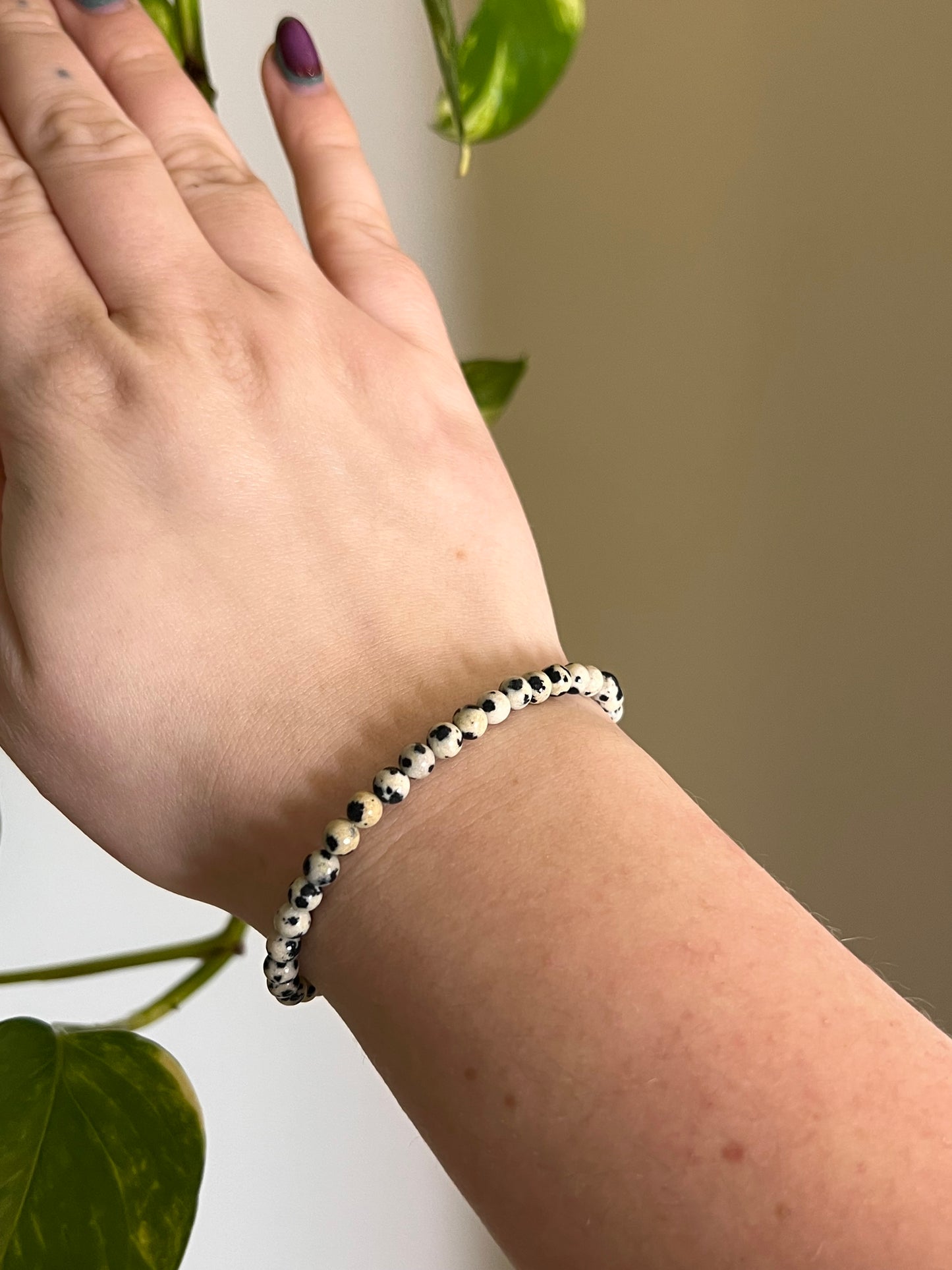4mm Dalmatian Jasper Bracelet