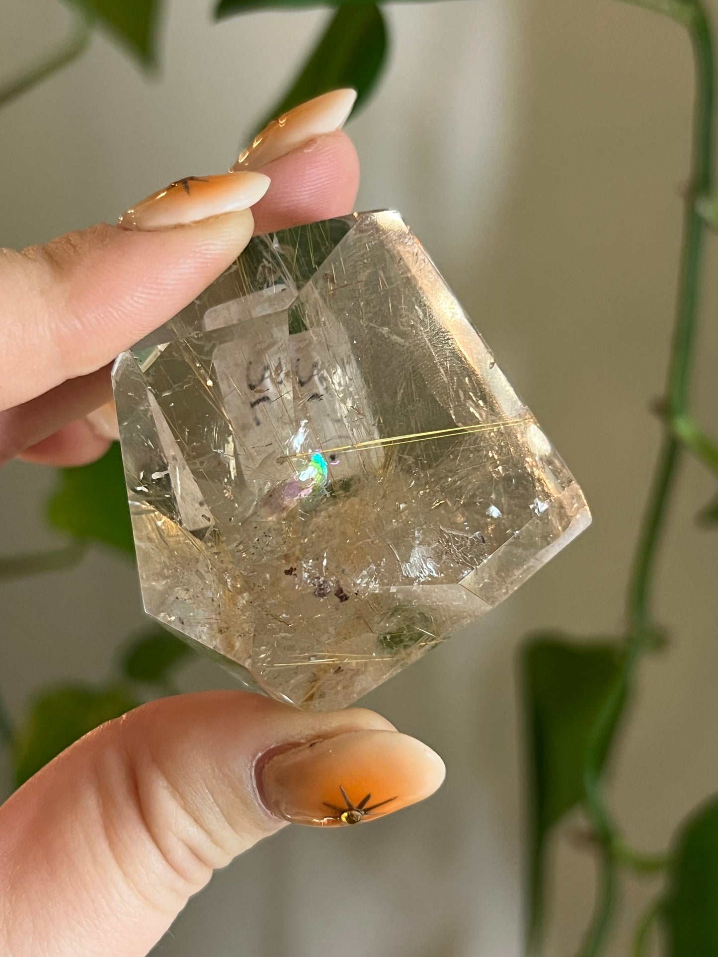 Golden Rutile Quartz Gusher - V