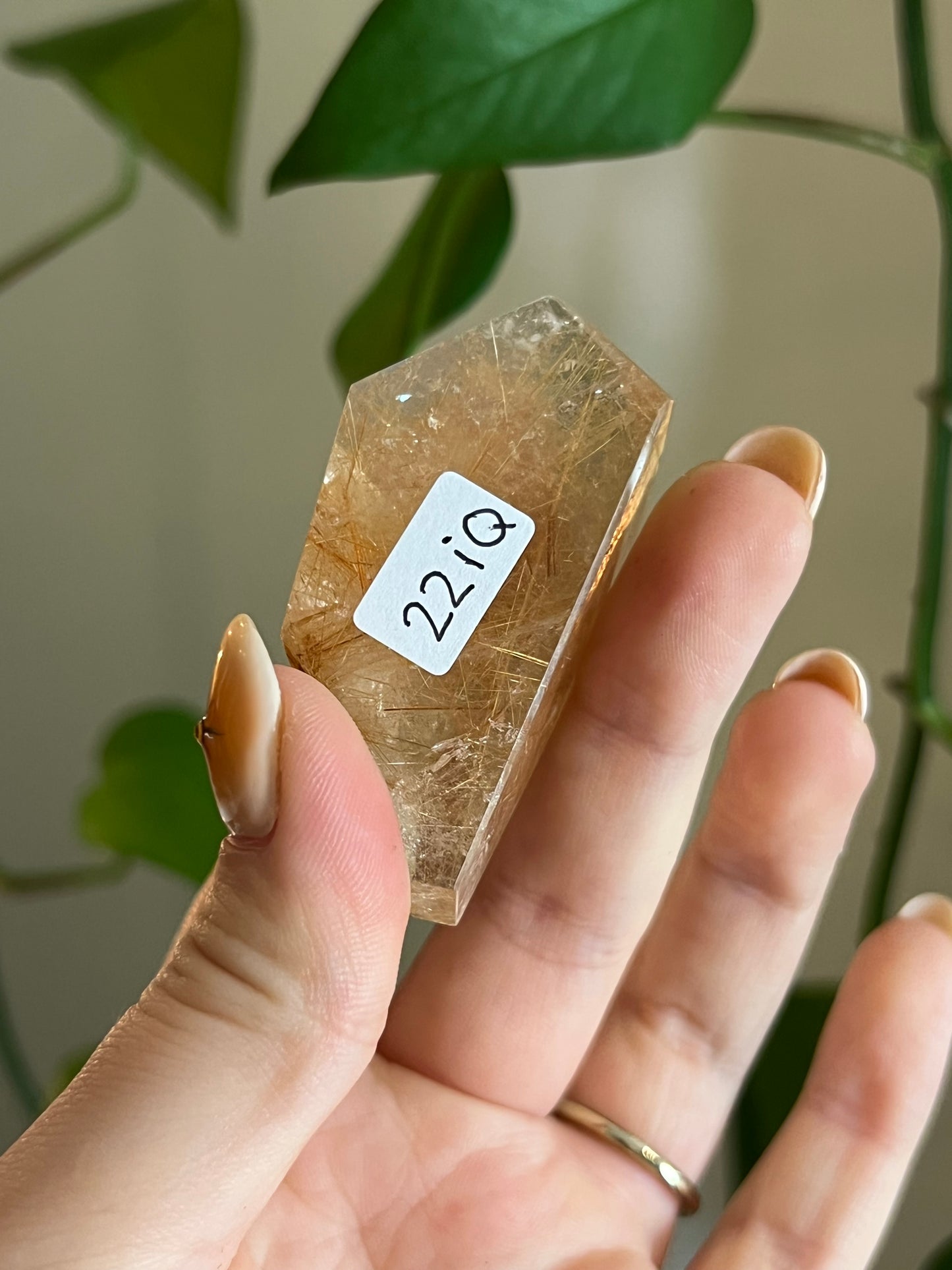 Golden Rutile Quartz Gusher - IQ