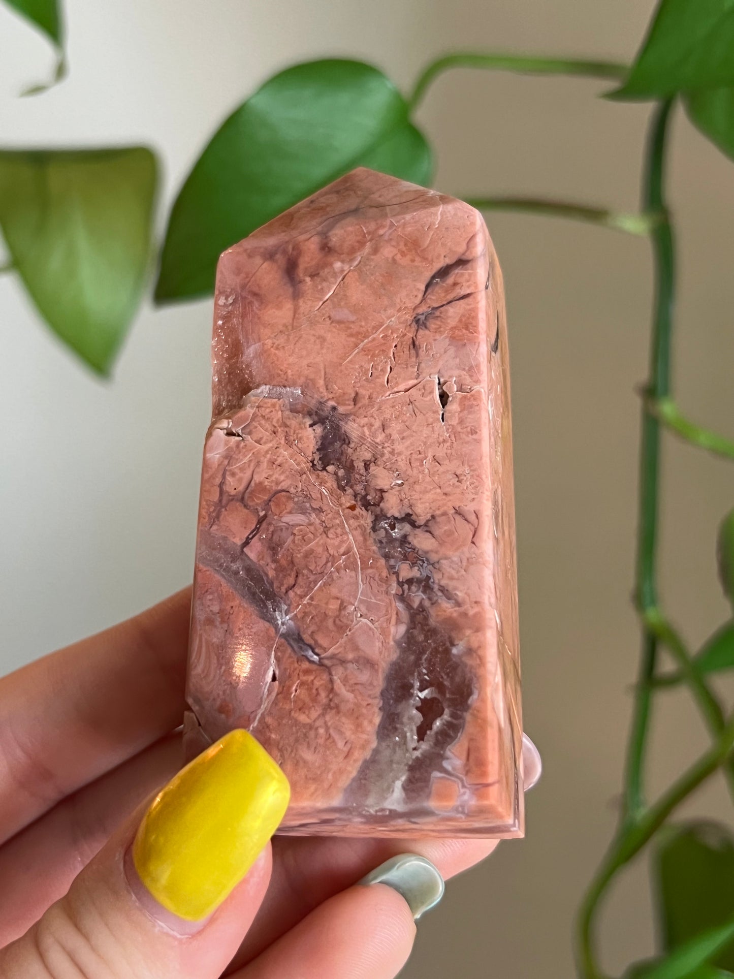 Bubblegum Agate Tower - i