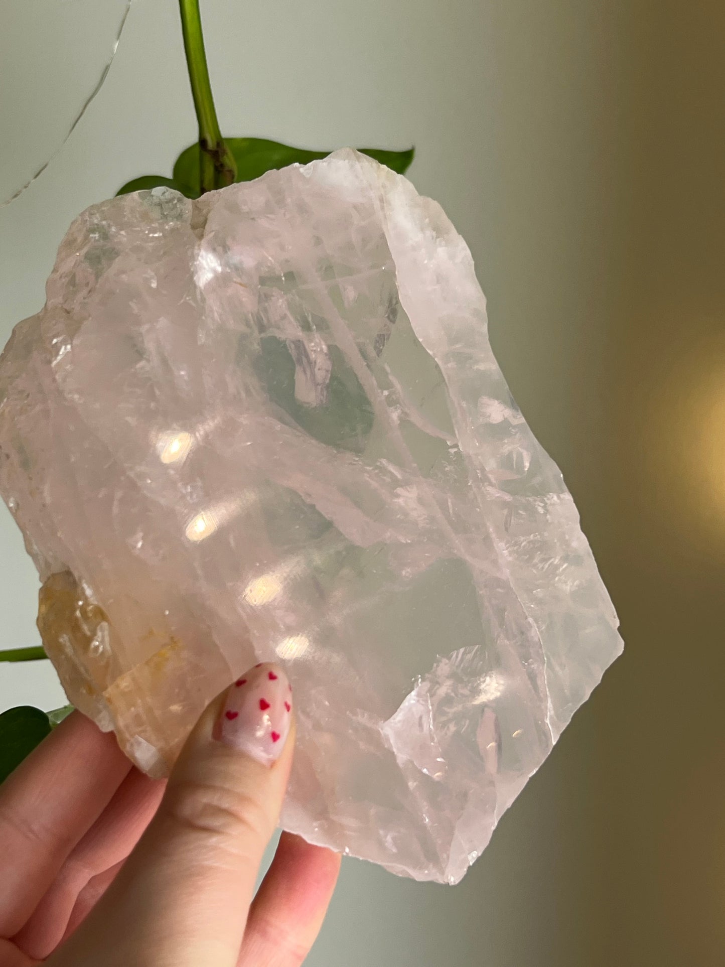 Gemmy Rose Quartz Slab