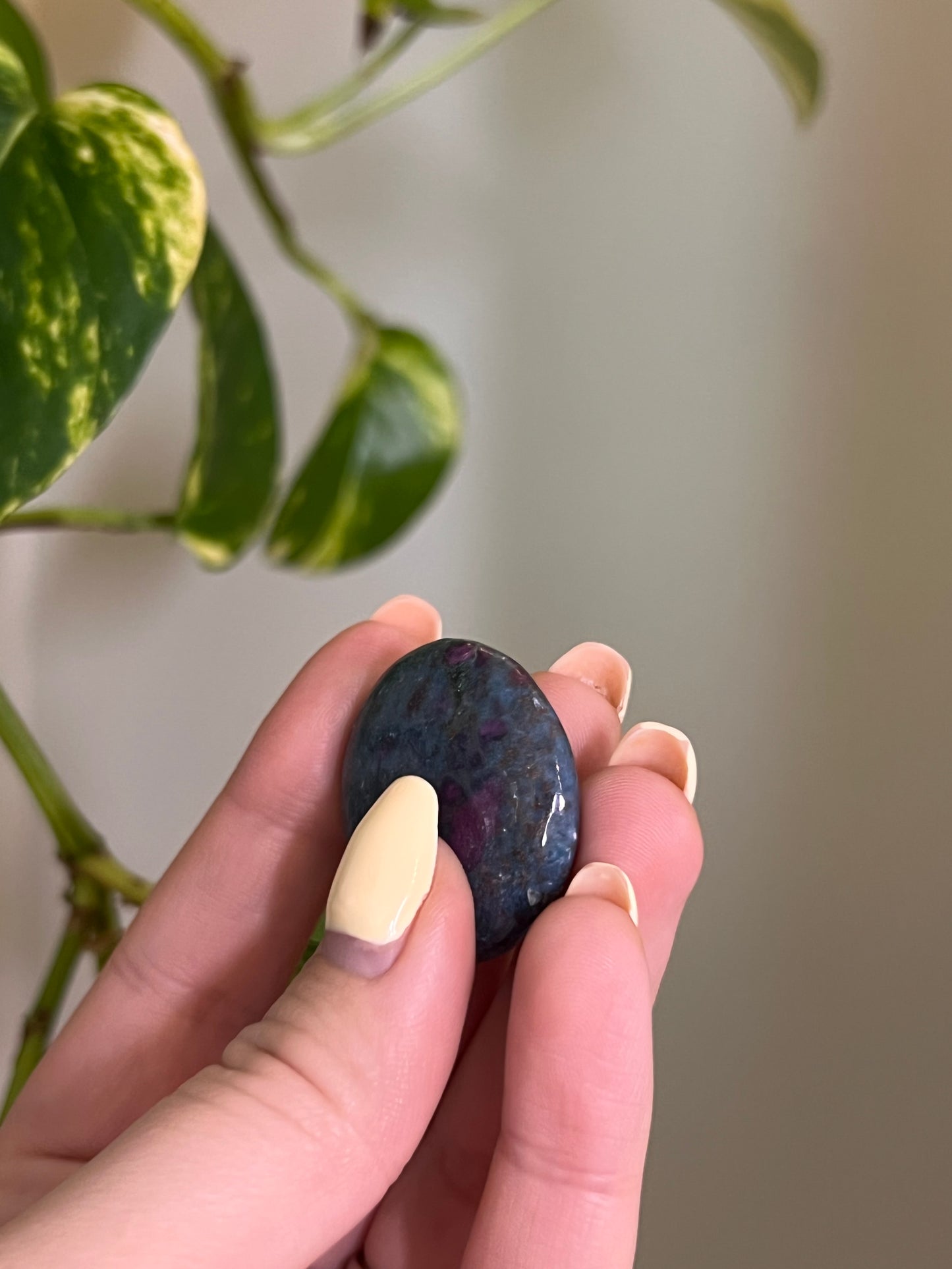 Ruby Kyanite UV Reactive Button