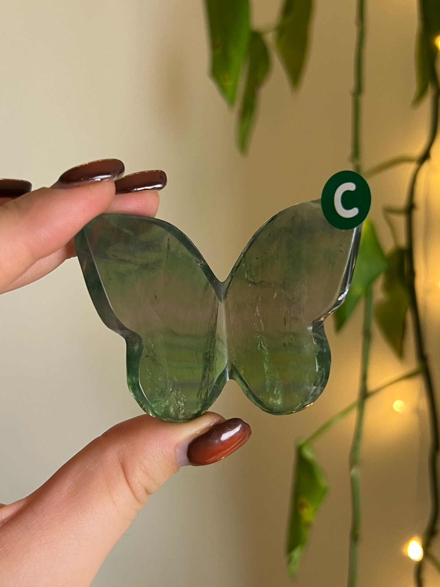 Green Fluorite 3D Butterfly - C